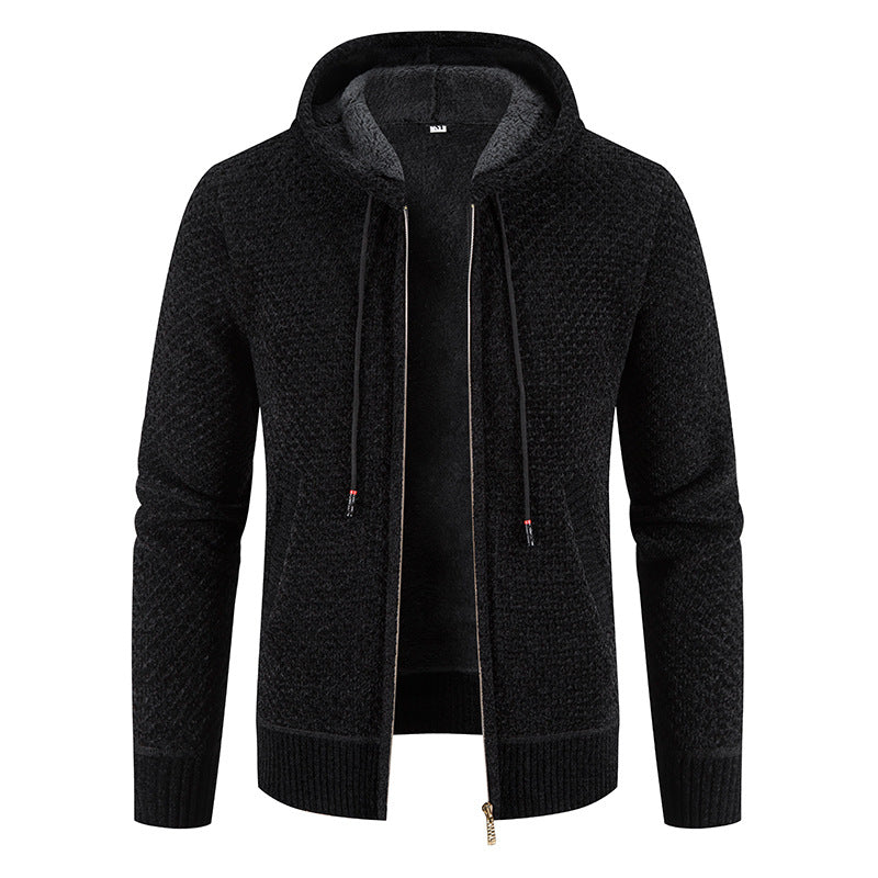 Reynard - Stylowy polarowy sweter męski z kapturem