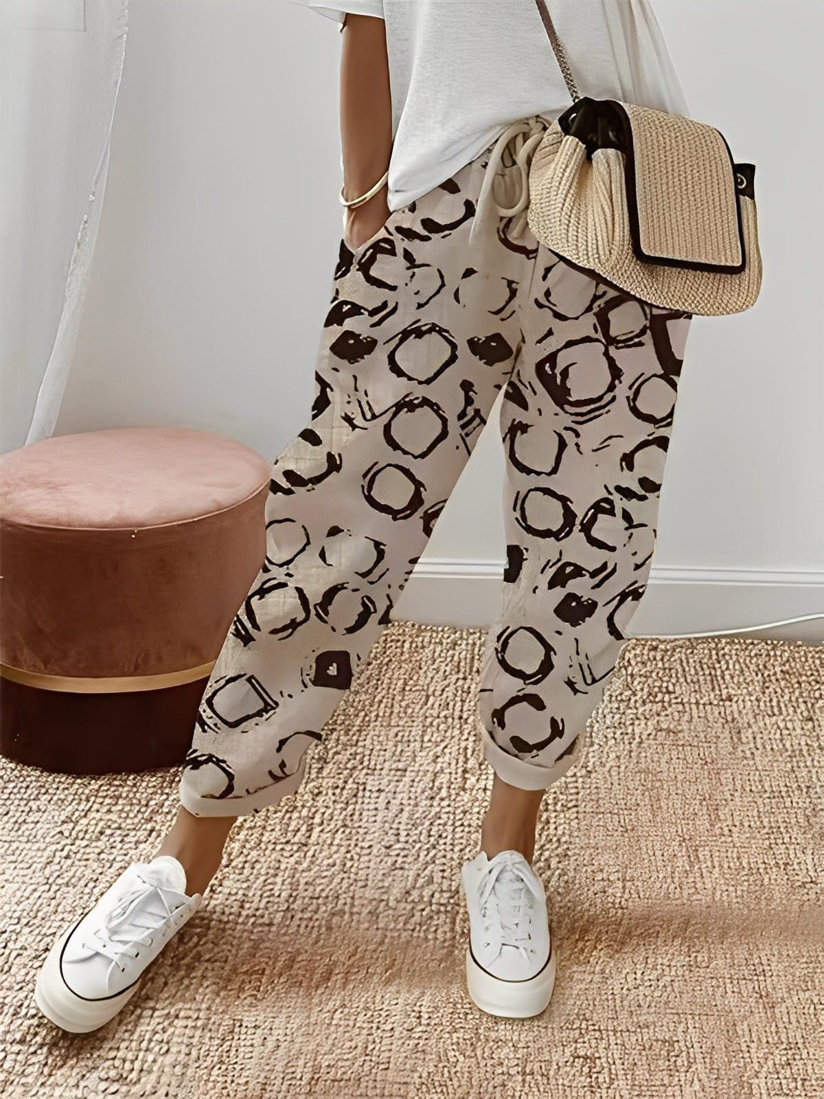 Amélia - Eleganckie spodnie bawełniane dla kobiet