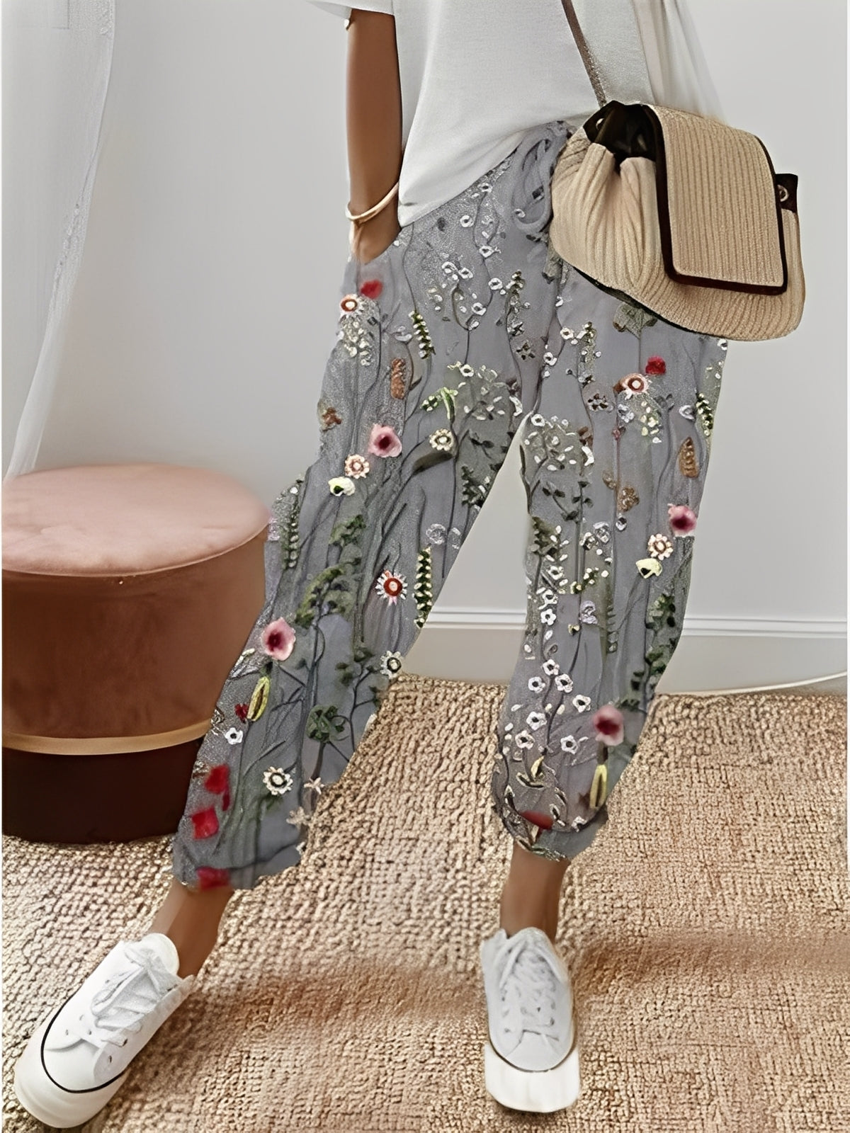 Amélia - Eleganckie spodnie bawełniane dla kobiet