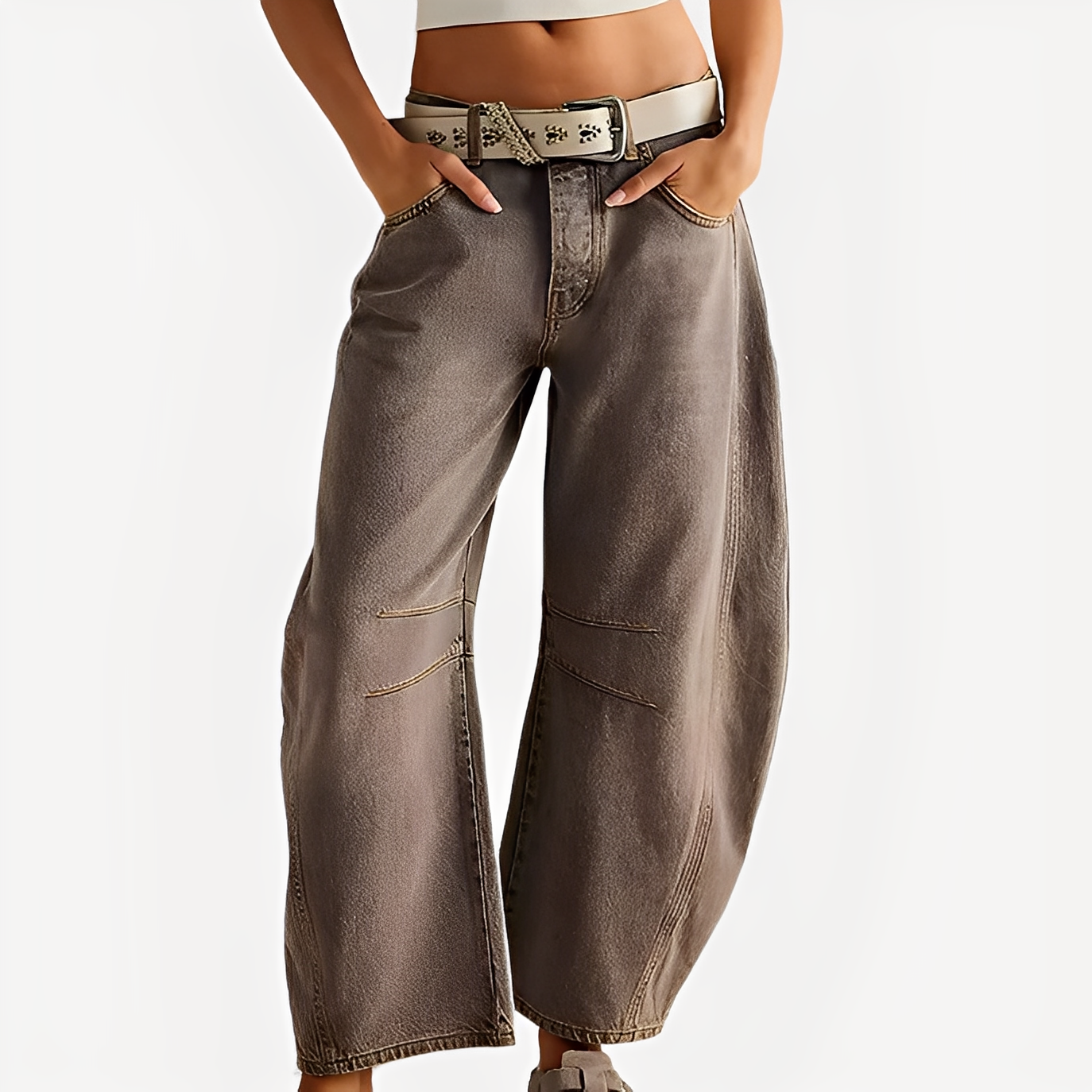 Celestine - Damskie jeansy o szerokim kroju w klasycznym stylu