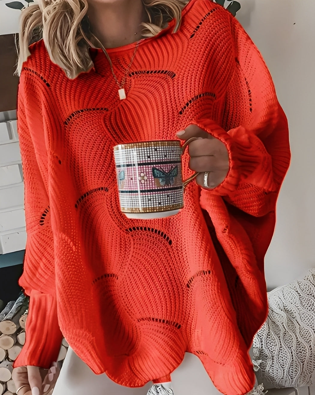 Kassandra - Stylowy, fasonowy damski sweterek