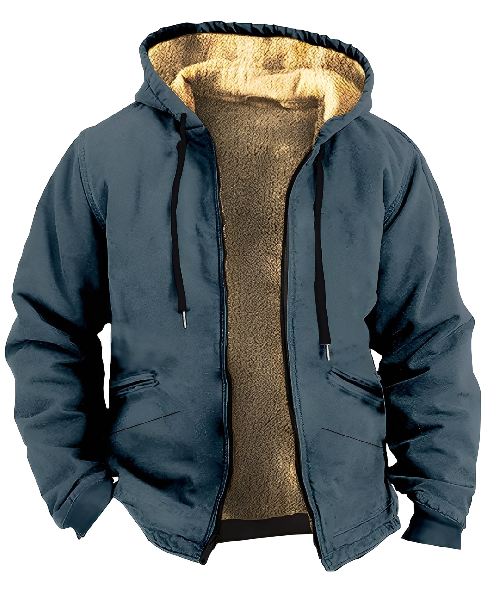 Mervin - Kolorowa welurowa kurtka z kapturem dla mężczyzn