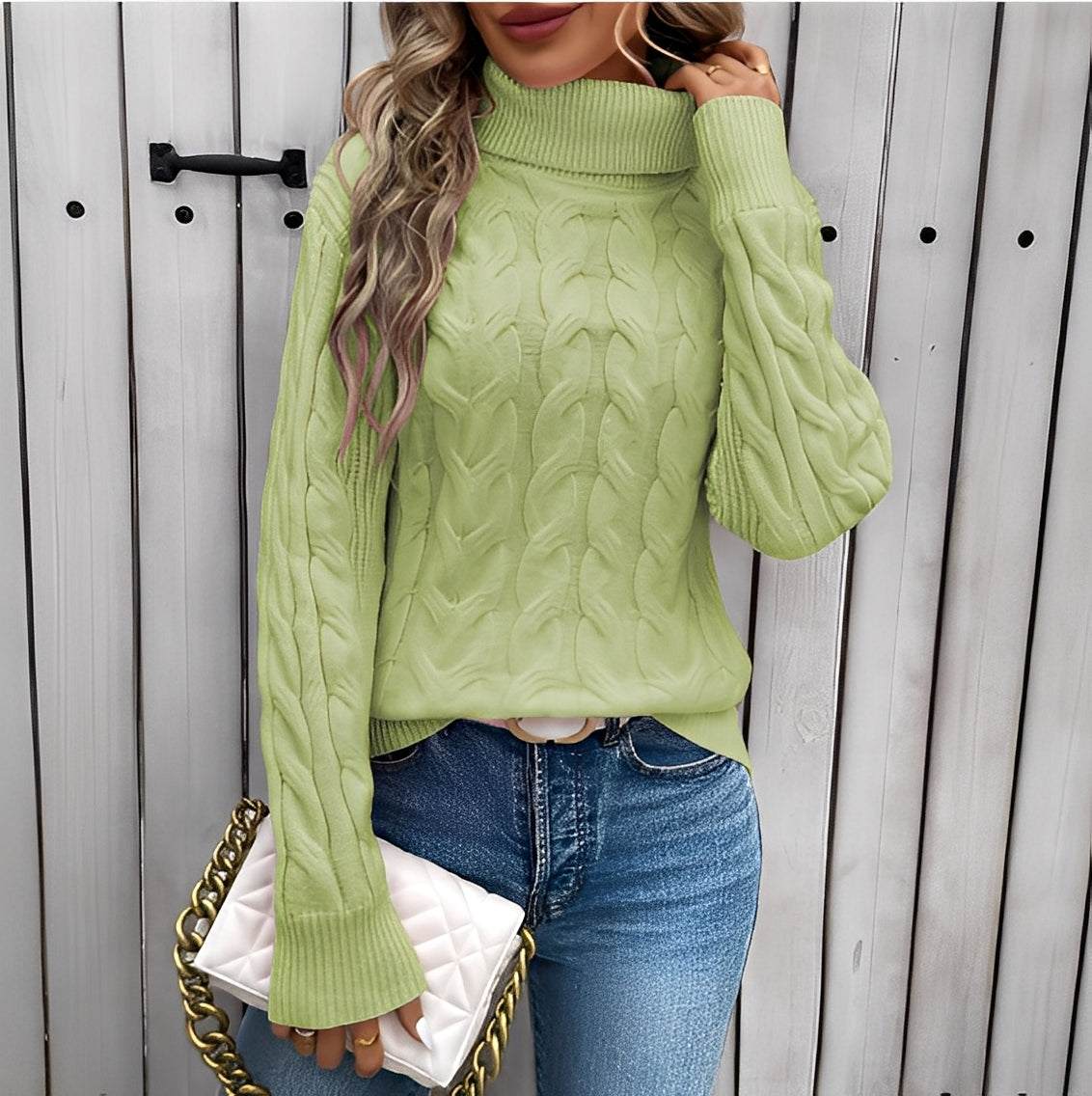 Amélie - Ciepły bawełniany golf dla kobiet