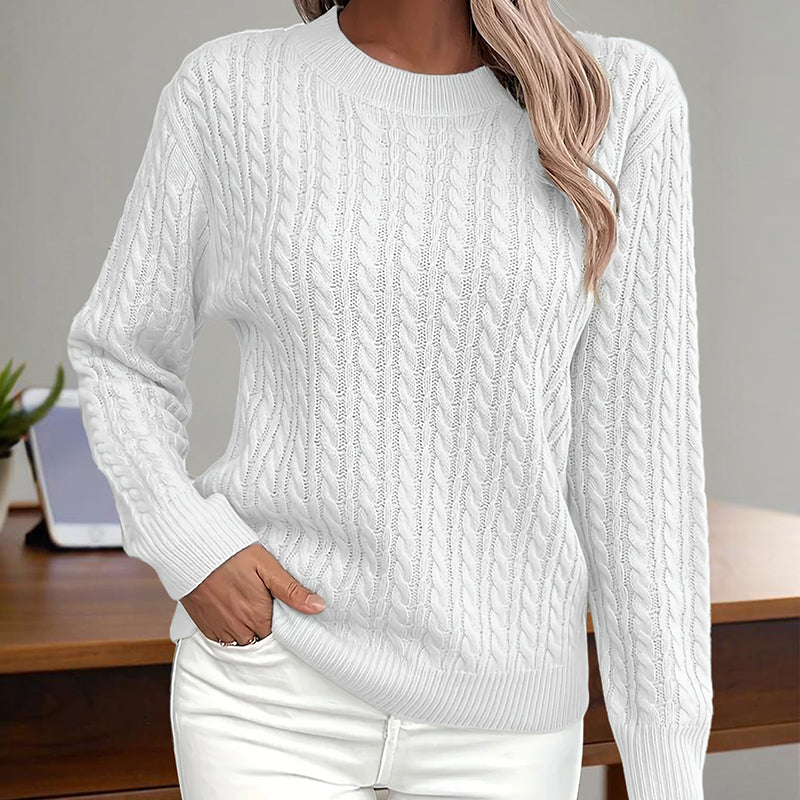 Adamina - Elegancki sweter damski z teksturą
