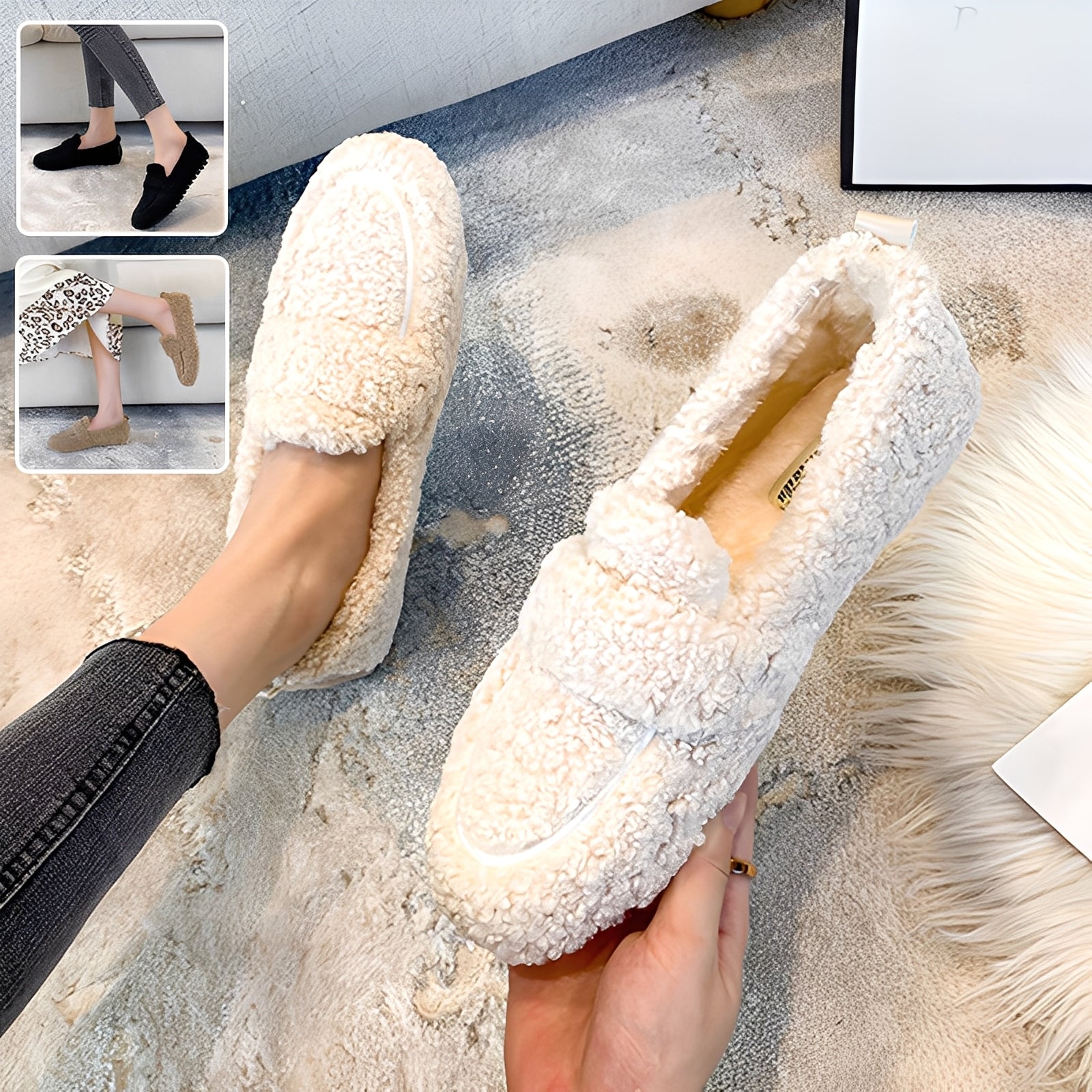 Mara - Ciepłe mokasyny zimowe dla kobiet