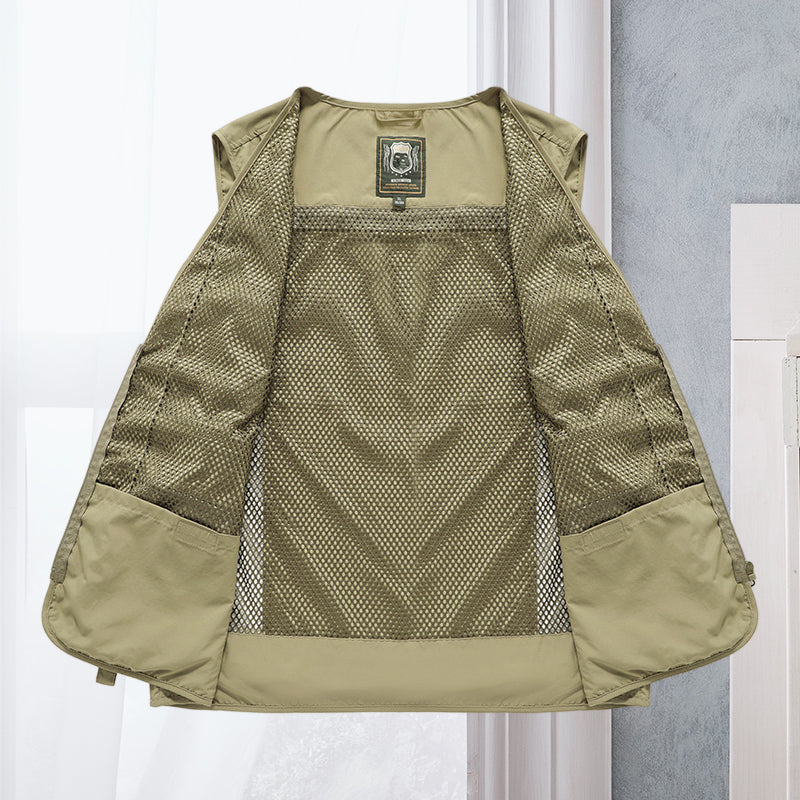 Alessandra – Siatka Gilet Cargo z Kieszeniami