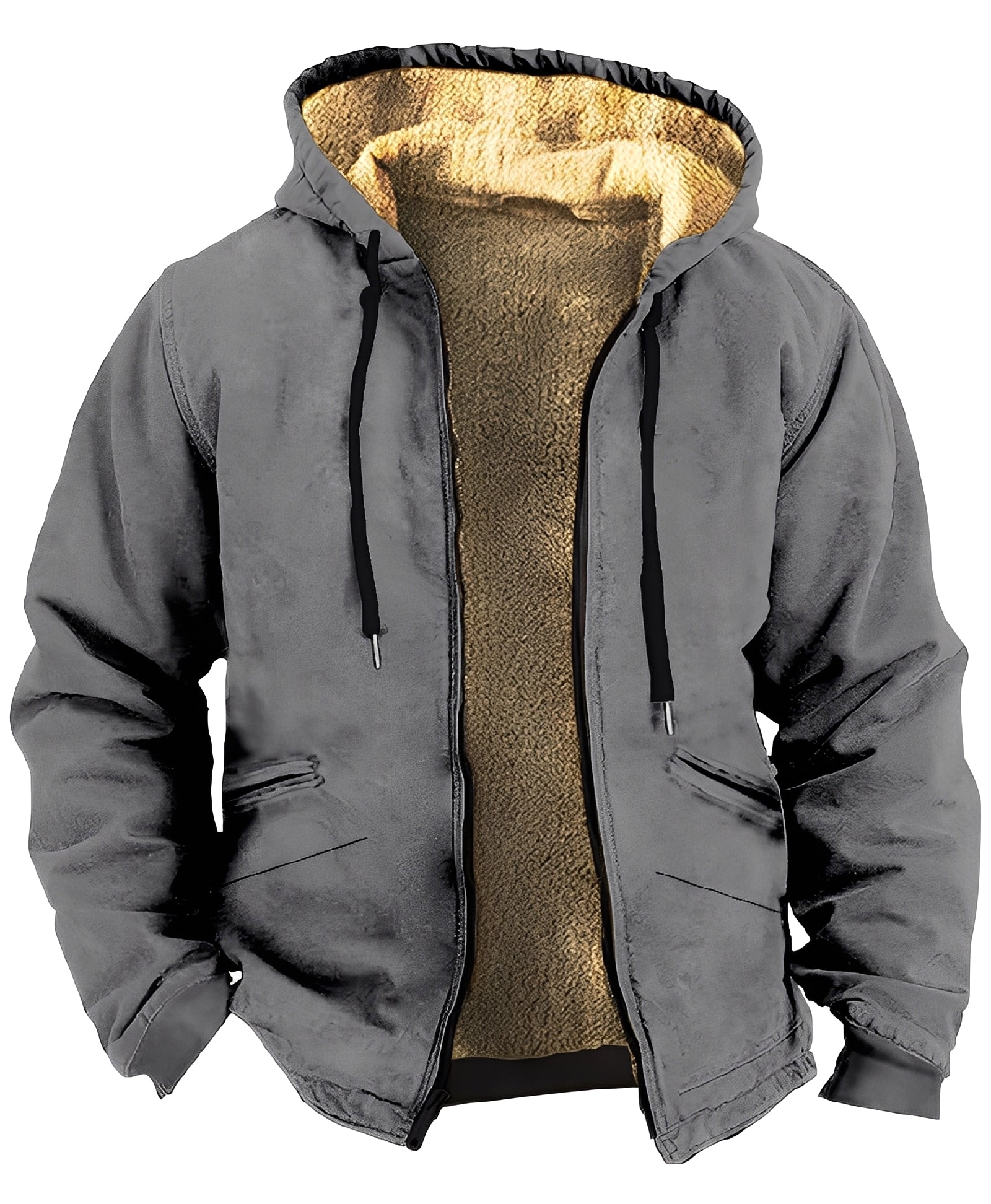 Mervin - Kolorowa welurowa kurtka z kapturem dla mężczyzn