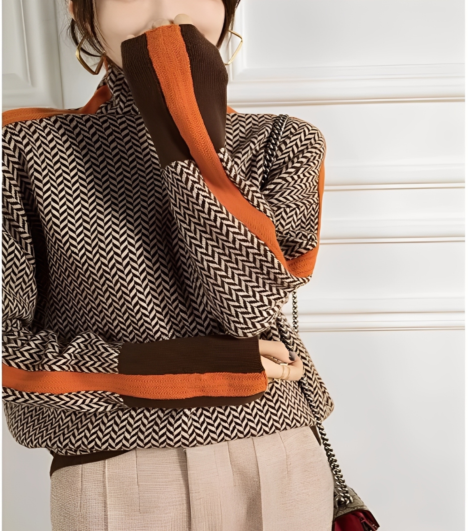 Anita - Elegancki sweterek z golfem z kaszmiru dla kobiet