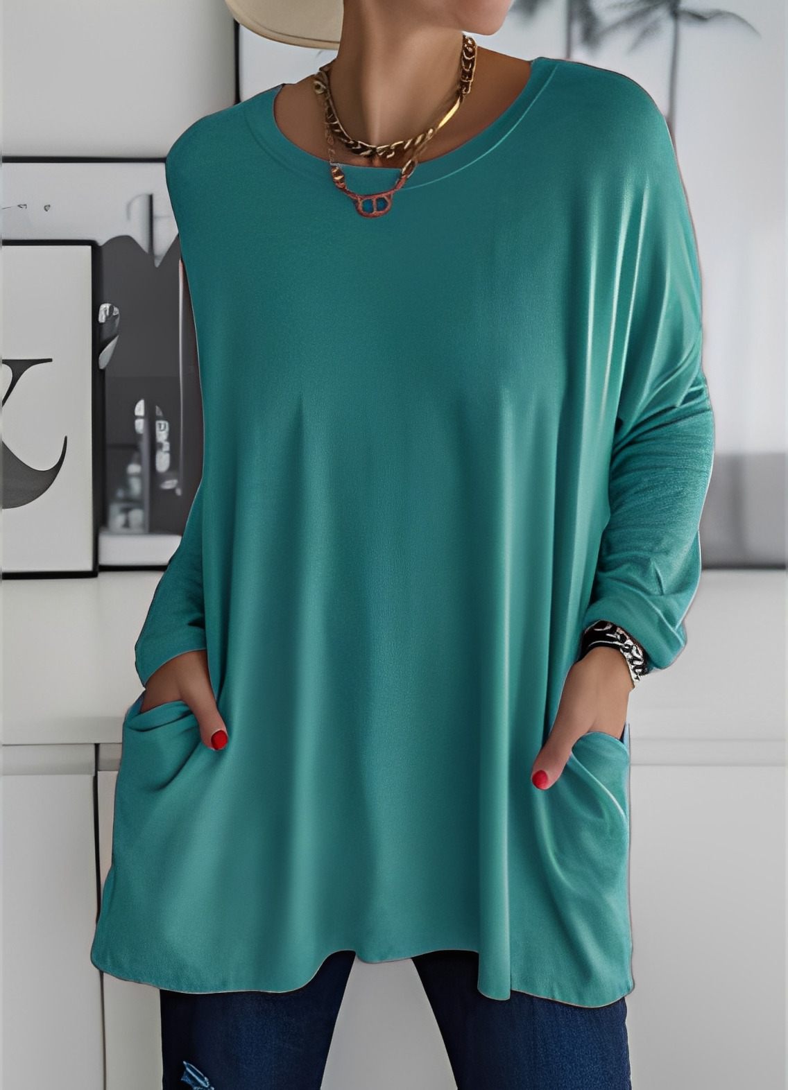 Shanene - Damski sweter o swobodnym kroju