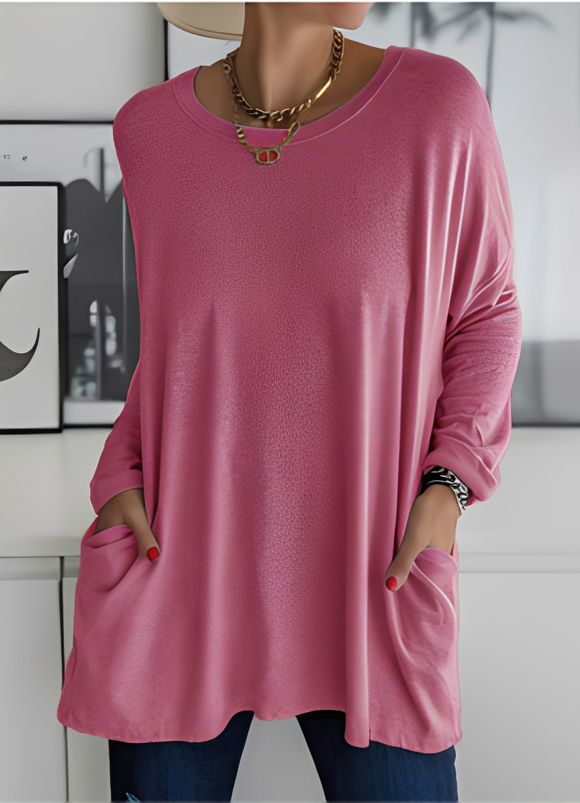 Shanene - Damski sweter o swobodnym kroju