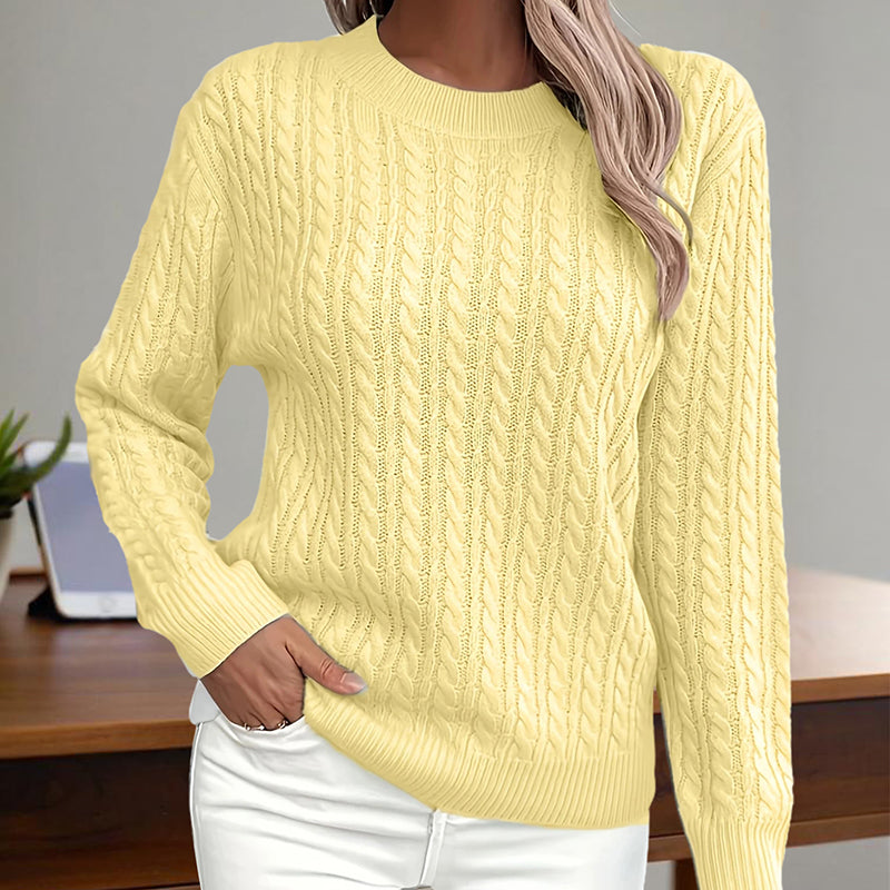 Adamina - Elegancki sweter damski z teksturą