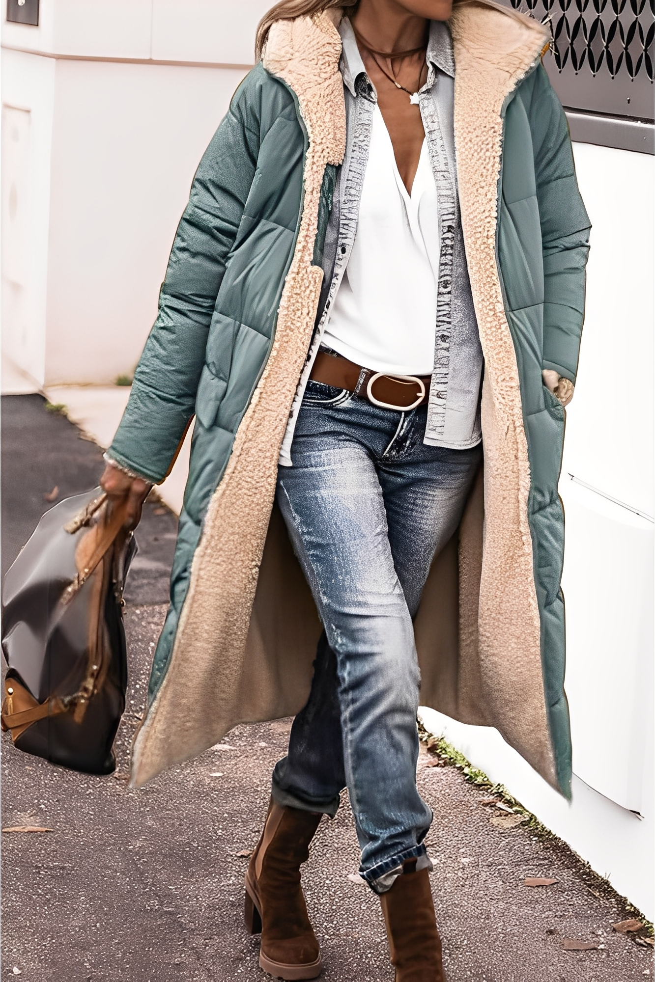 Carina - Stylowy damski płaszcz parka z kapturem