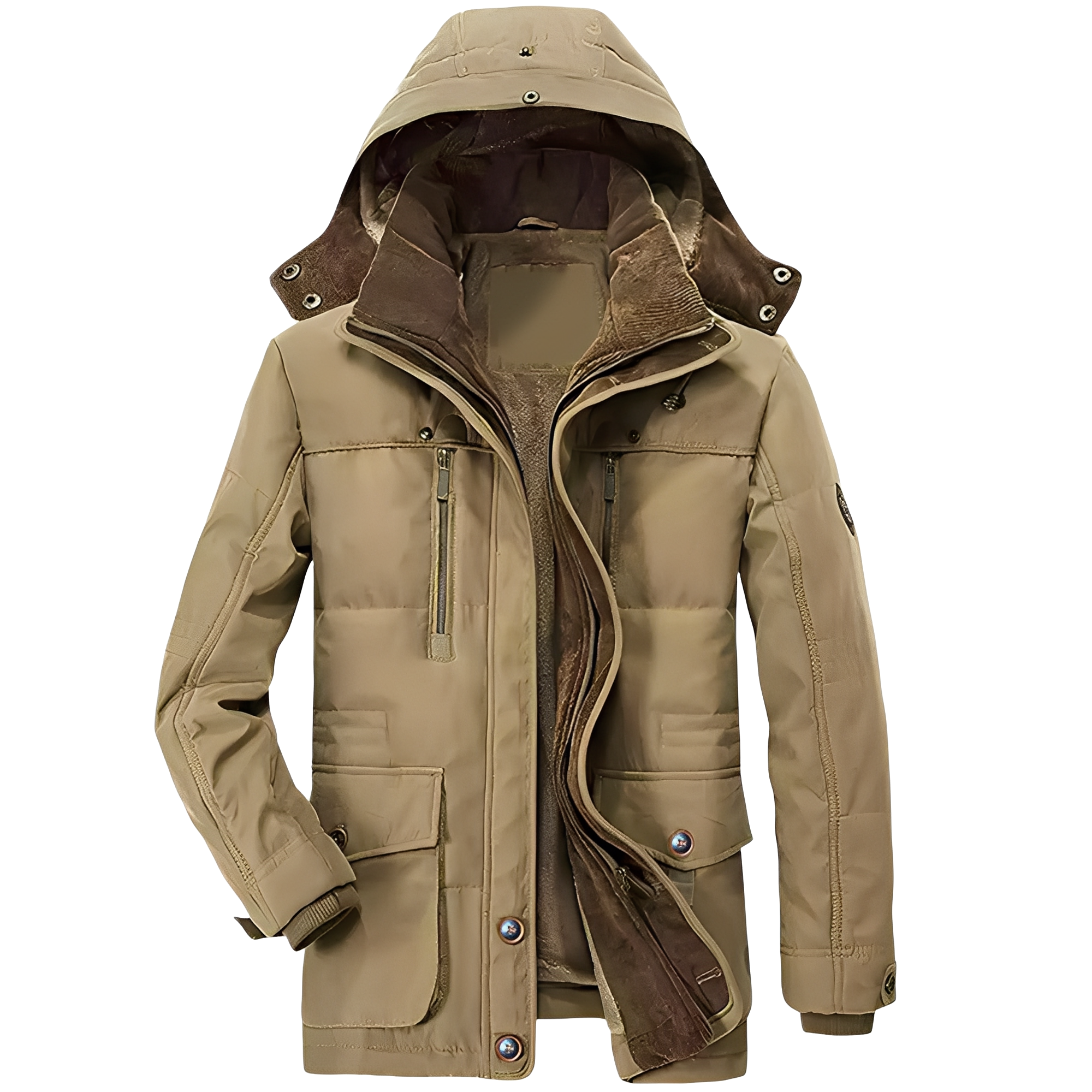 Bruce - Modna męska kurtka z kapturem z ciepłą podszewką