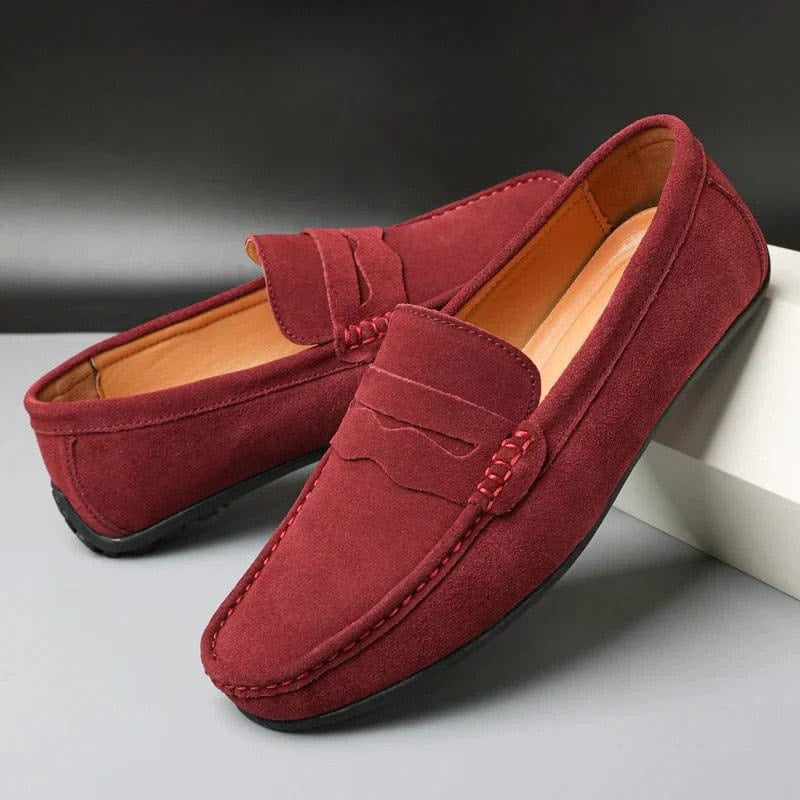 Jeptha - Eleganckie męskie mokasyny z zamszu