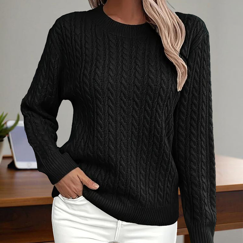 Adamina - Elegancki sweter damski z teksturą