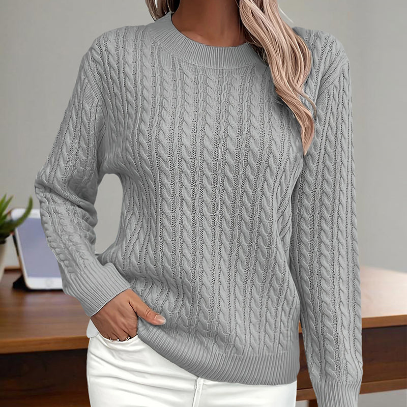 Adamina - Elegancki sweter damski z teksturą