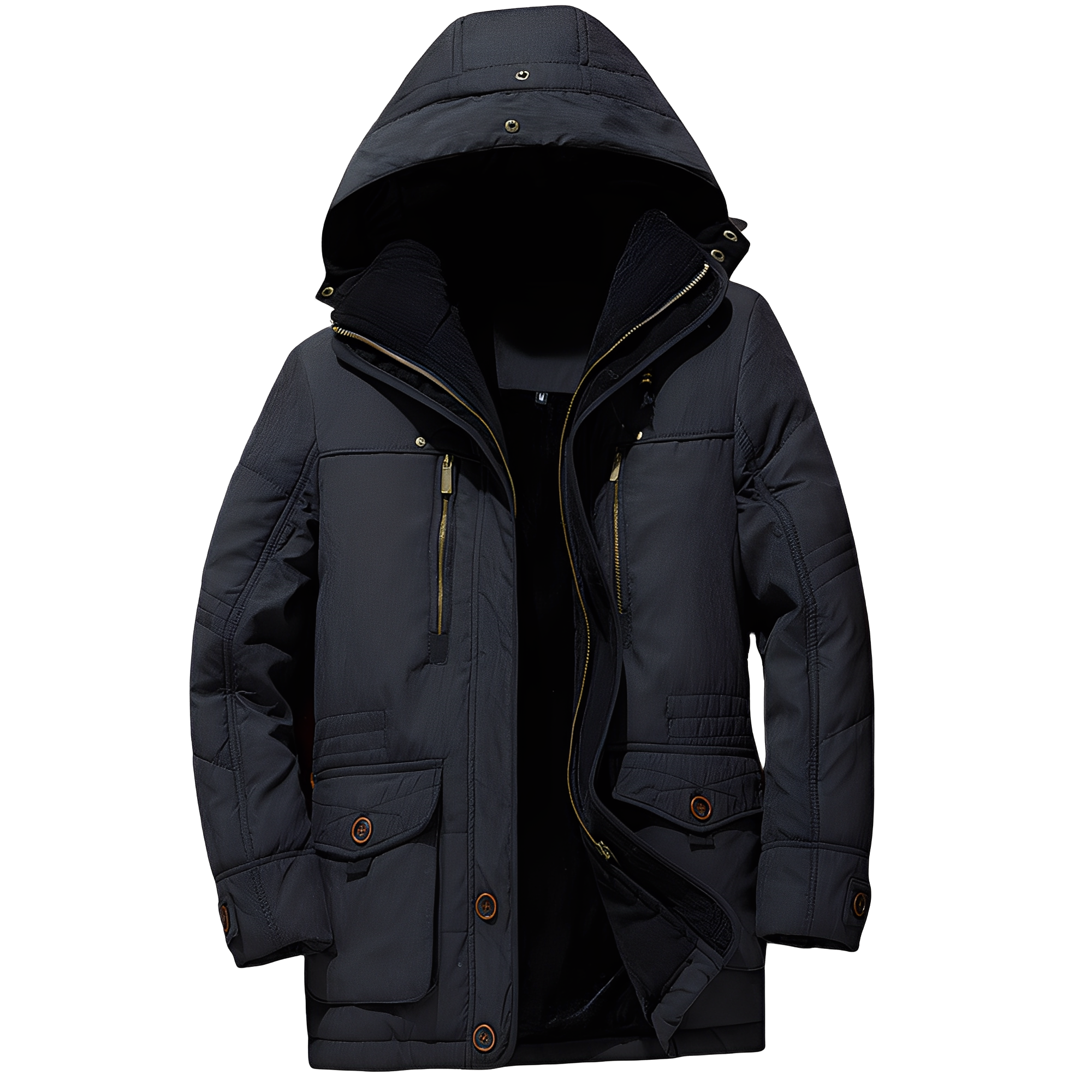 Bruce - Modna męska kurtka z kapturem z ciepłą podszewką