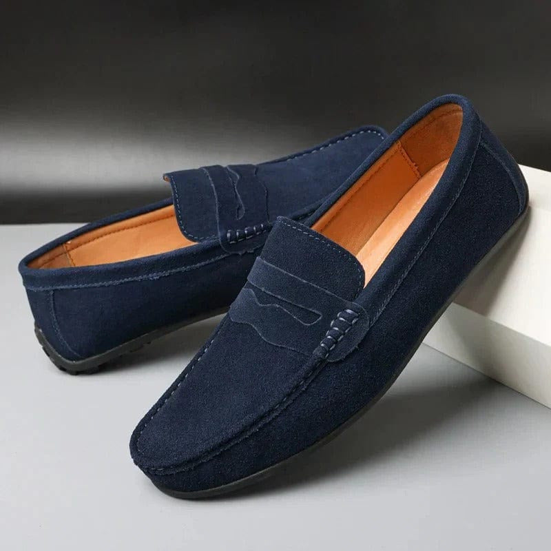 Jeptha - Eleganckie męskie mokasyny z zamszu