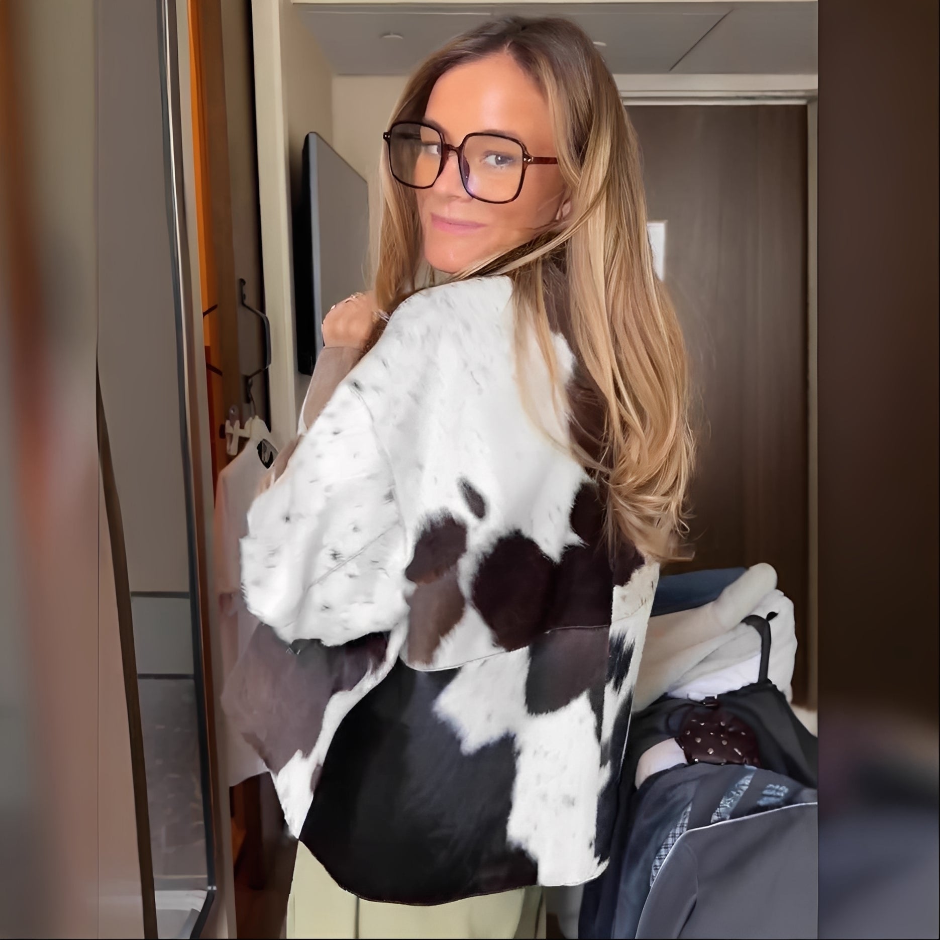 Sharmaine - Stylowa kurtka z wzorem dla pań