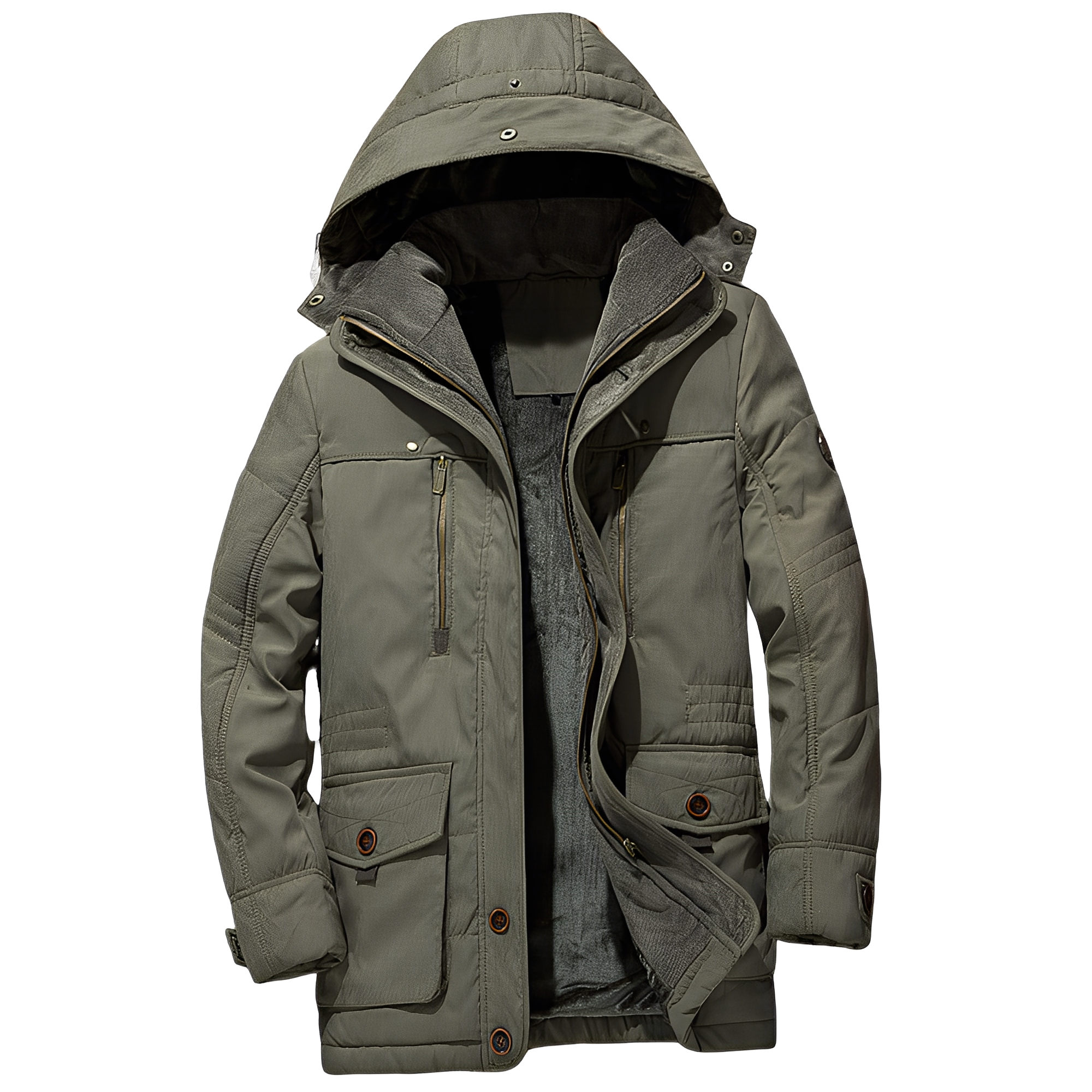 Bruce - Modna męska kurtka z kapturem z ciepłą podszewką