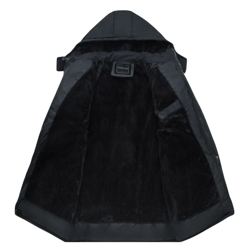 Hugo – Męska czarna kurtka zimowa