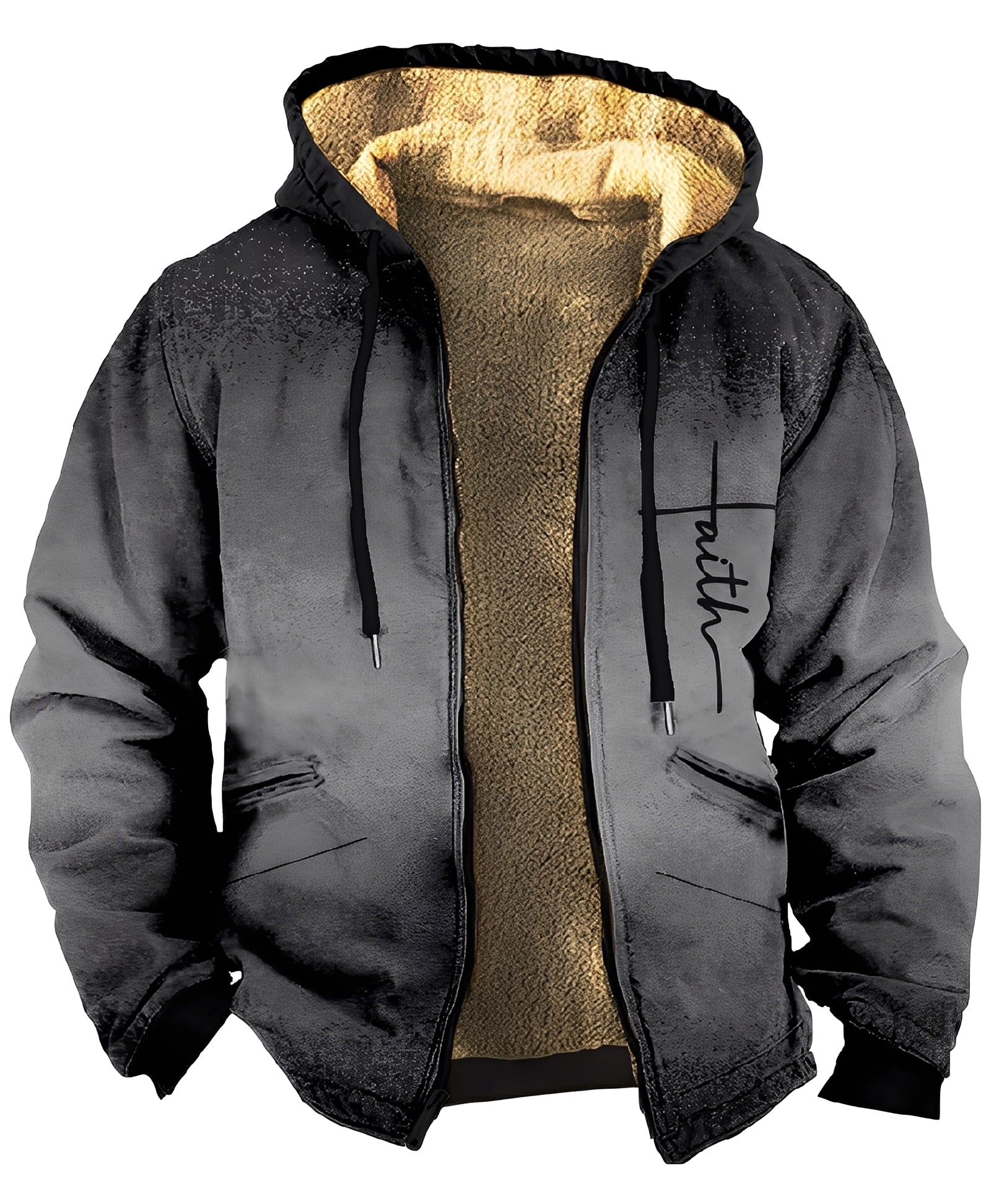 Mervin - Kolorowa welurowa kurtka z kapturem dla mężczyzn