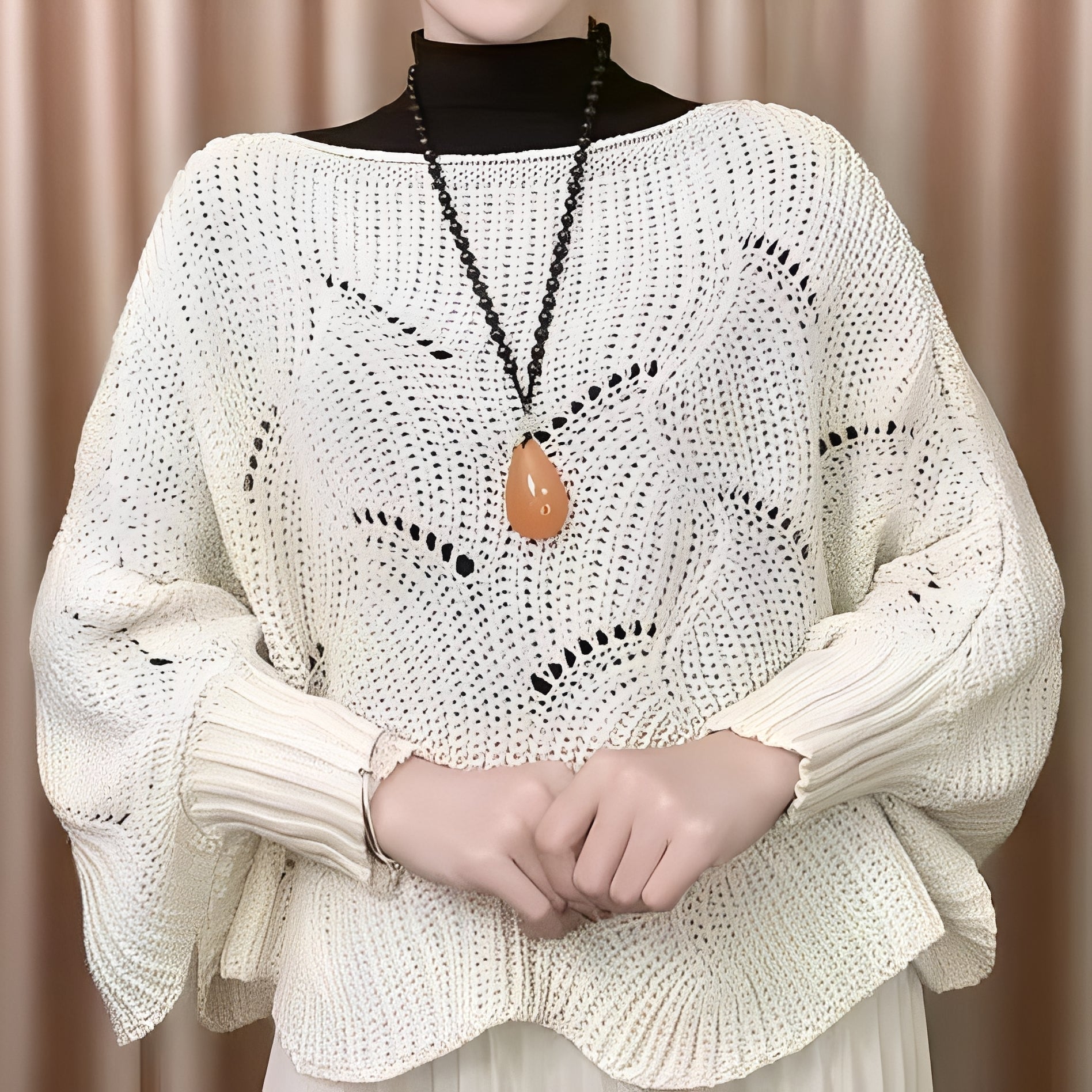 Celestine - Damski sweter termiczny z szerokimi rękawami