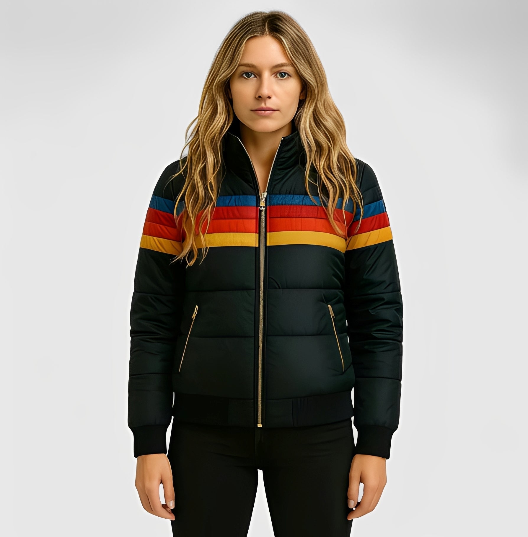 Hesterr - Płaszcz z kapturem z pluszu dla kobiet