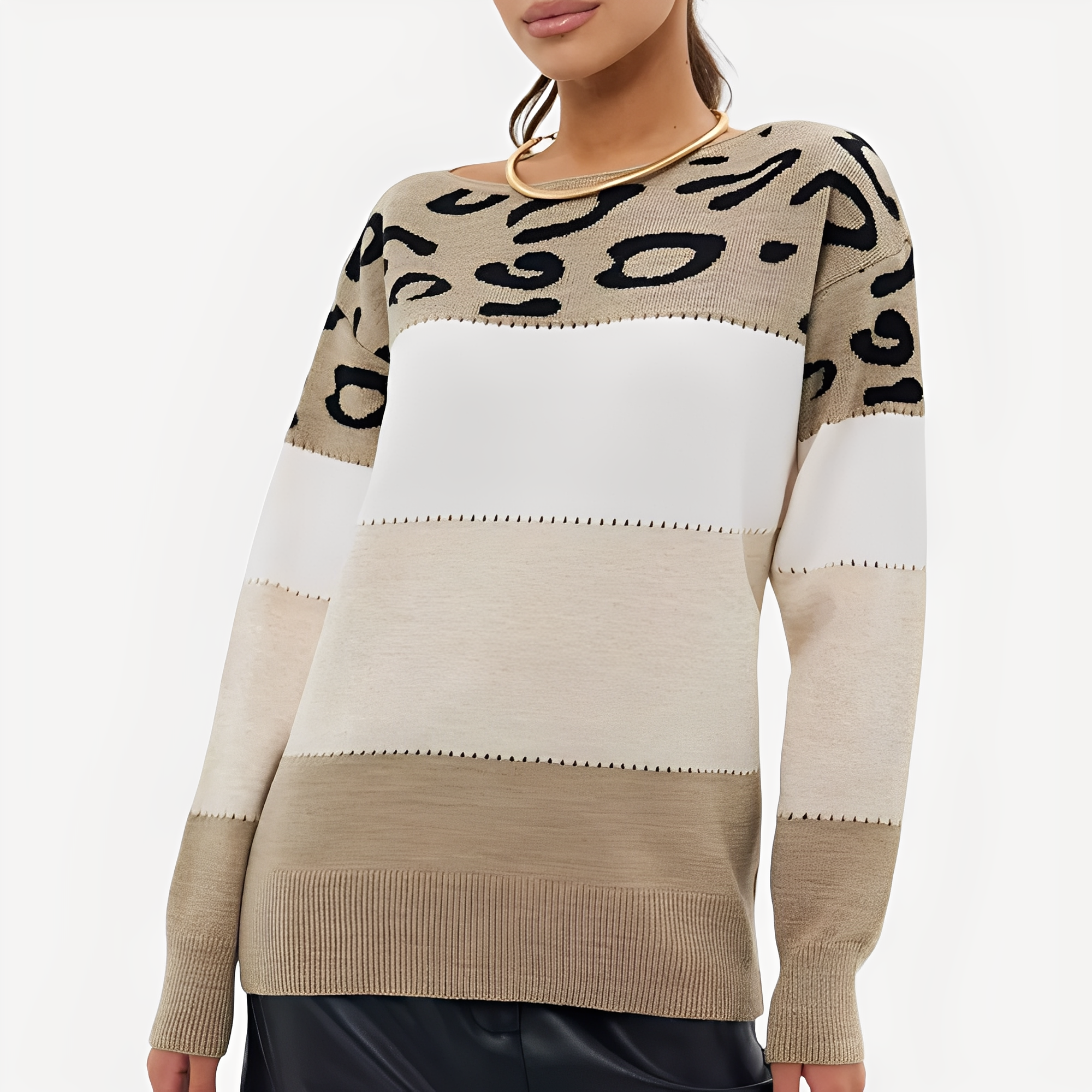 Anne - Kobiecy sweter z nowoczesnym wzorem