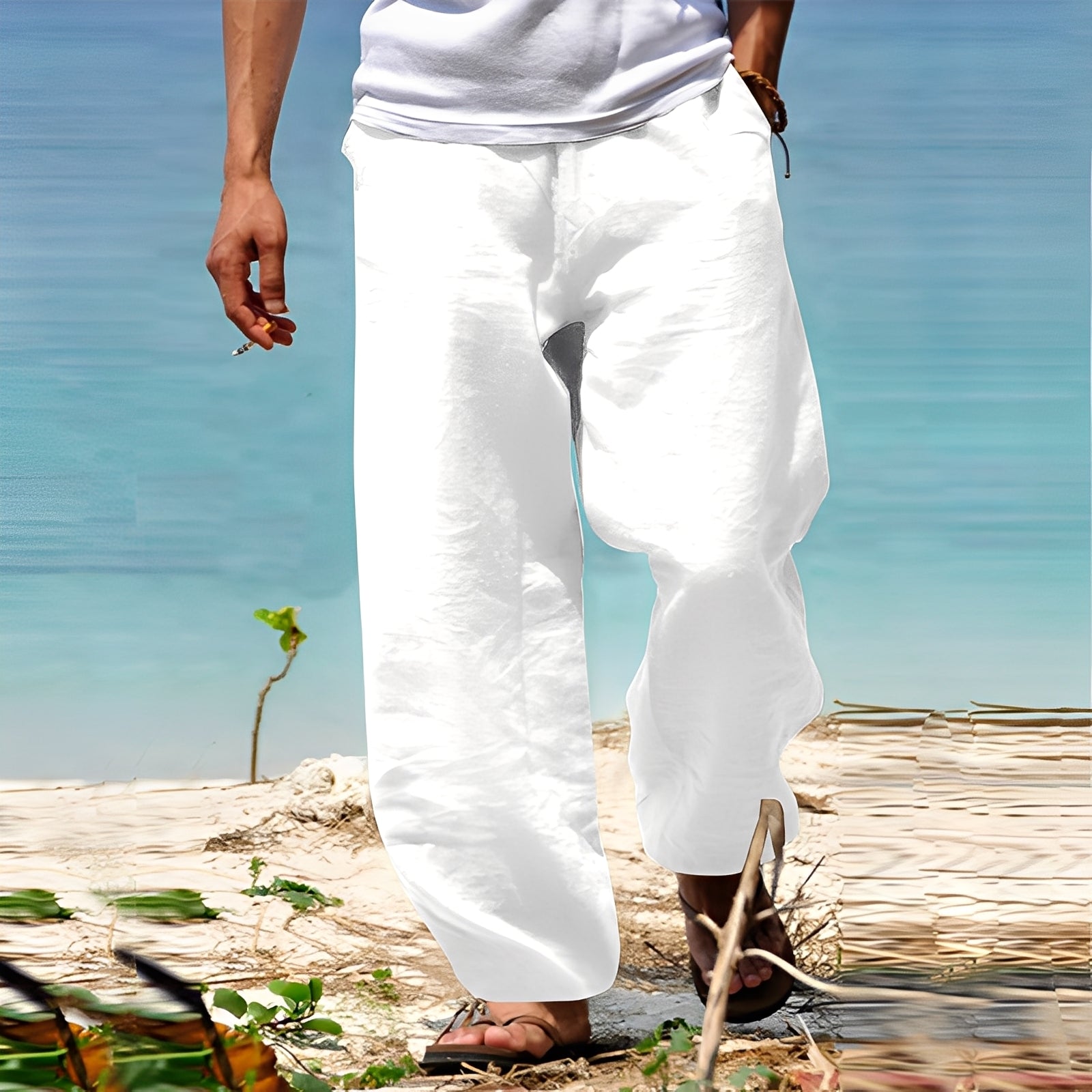 Milan - Wygodne spodnie lniane dla mężczyzn