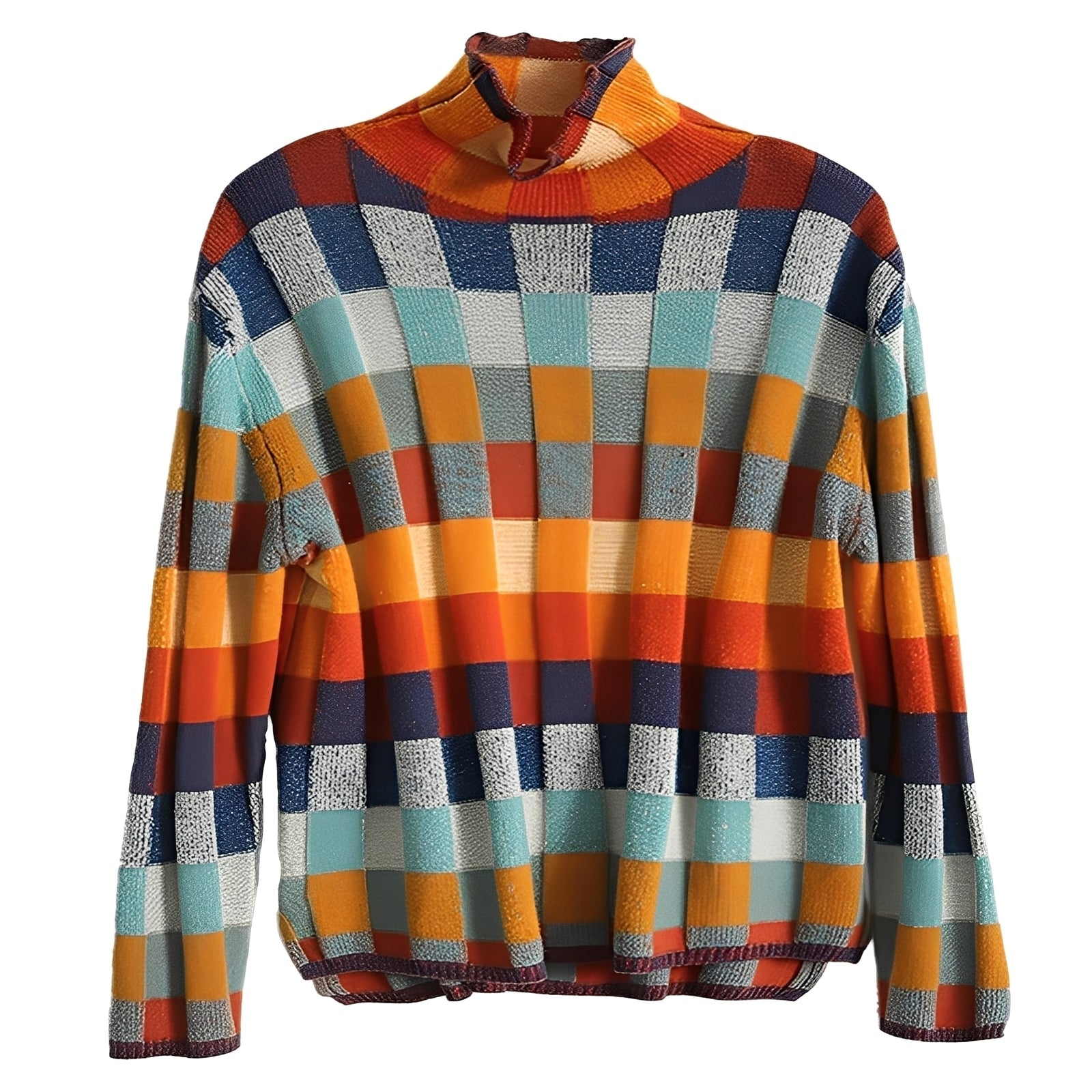 Katherine - Kobiecy elegancki kaszmirowy sweter patchworkowy