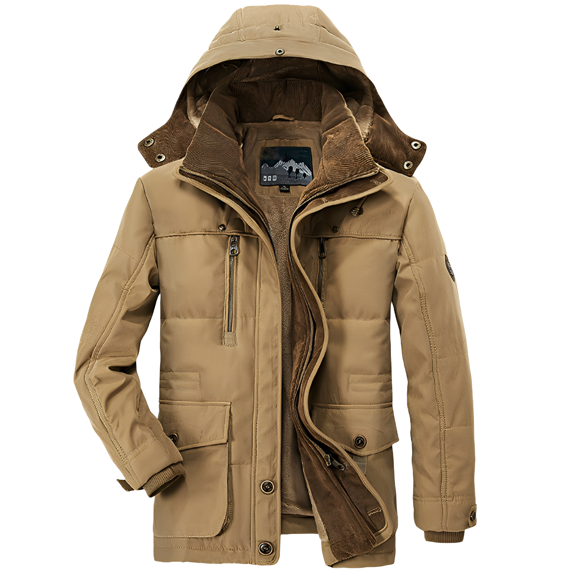 Bruce - Modna męska kurtka z kapturem z ciepłą podszewką