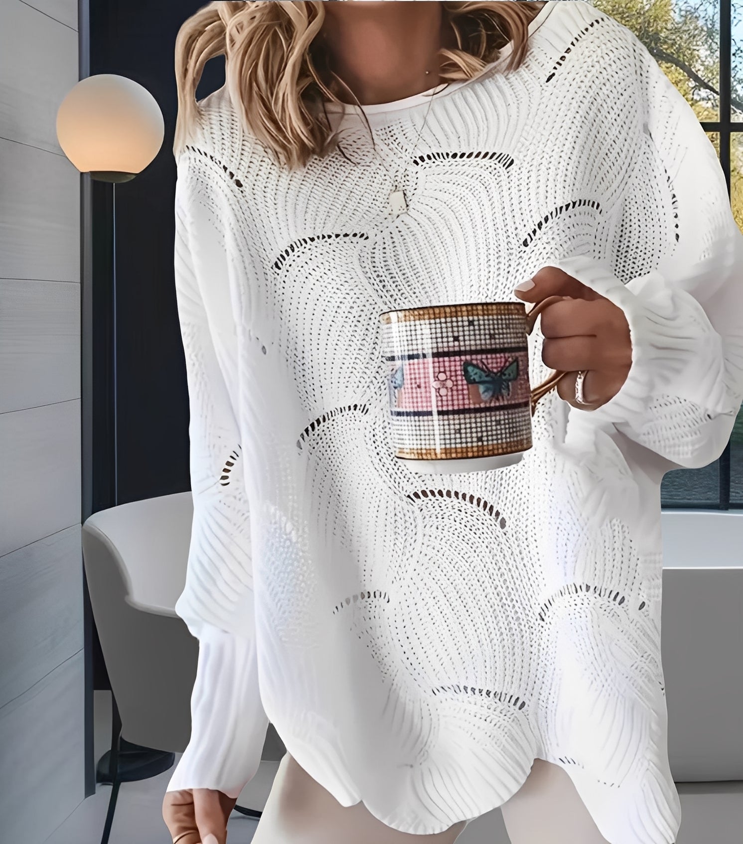 Kassandra - Stylowy, fasonowy damski sweterek