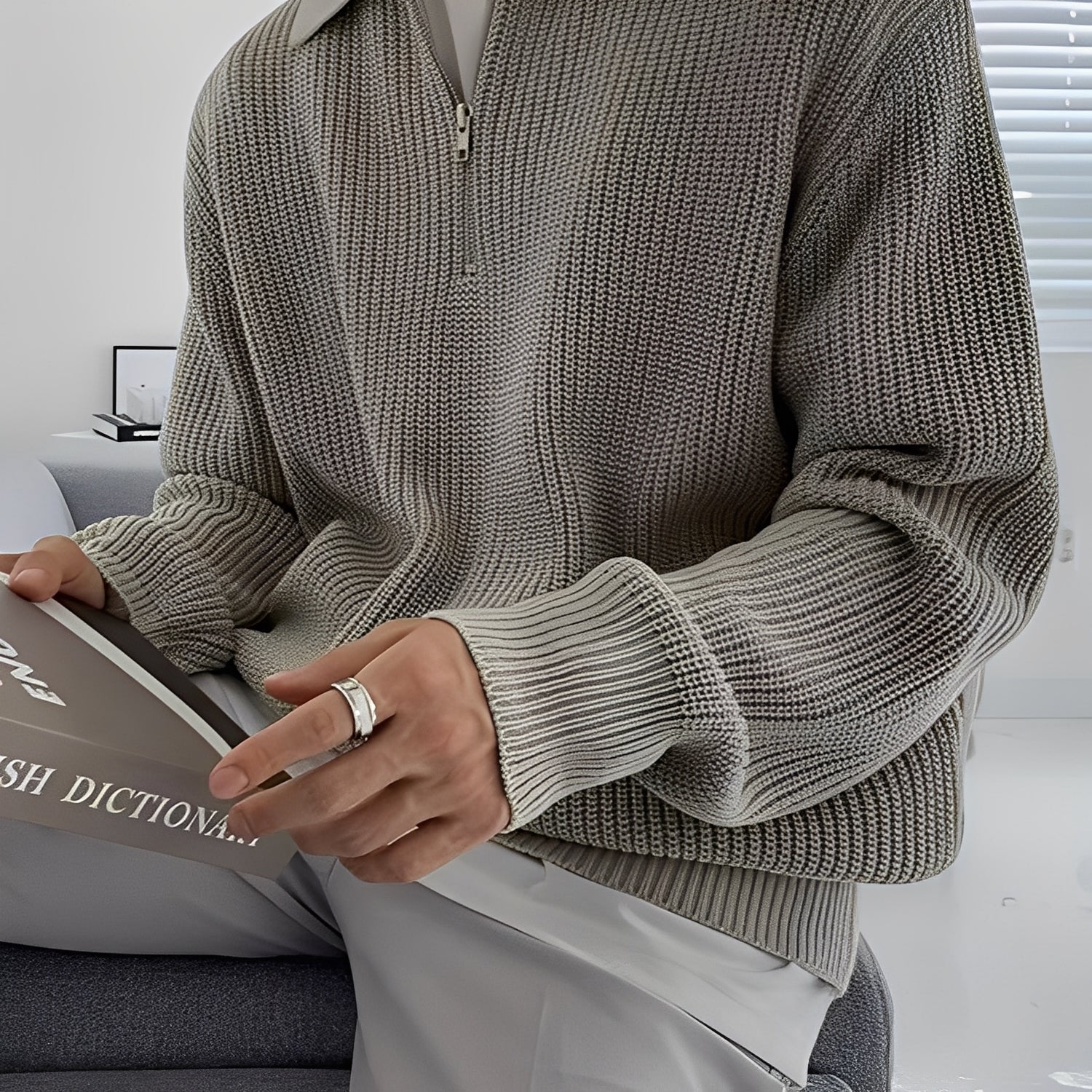 Jeffrey - Stylowy i swobodny męski sweter