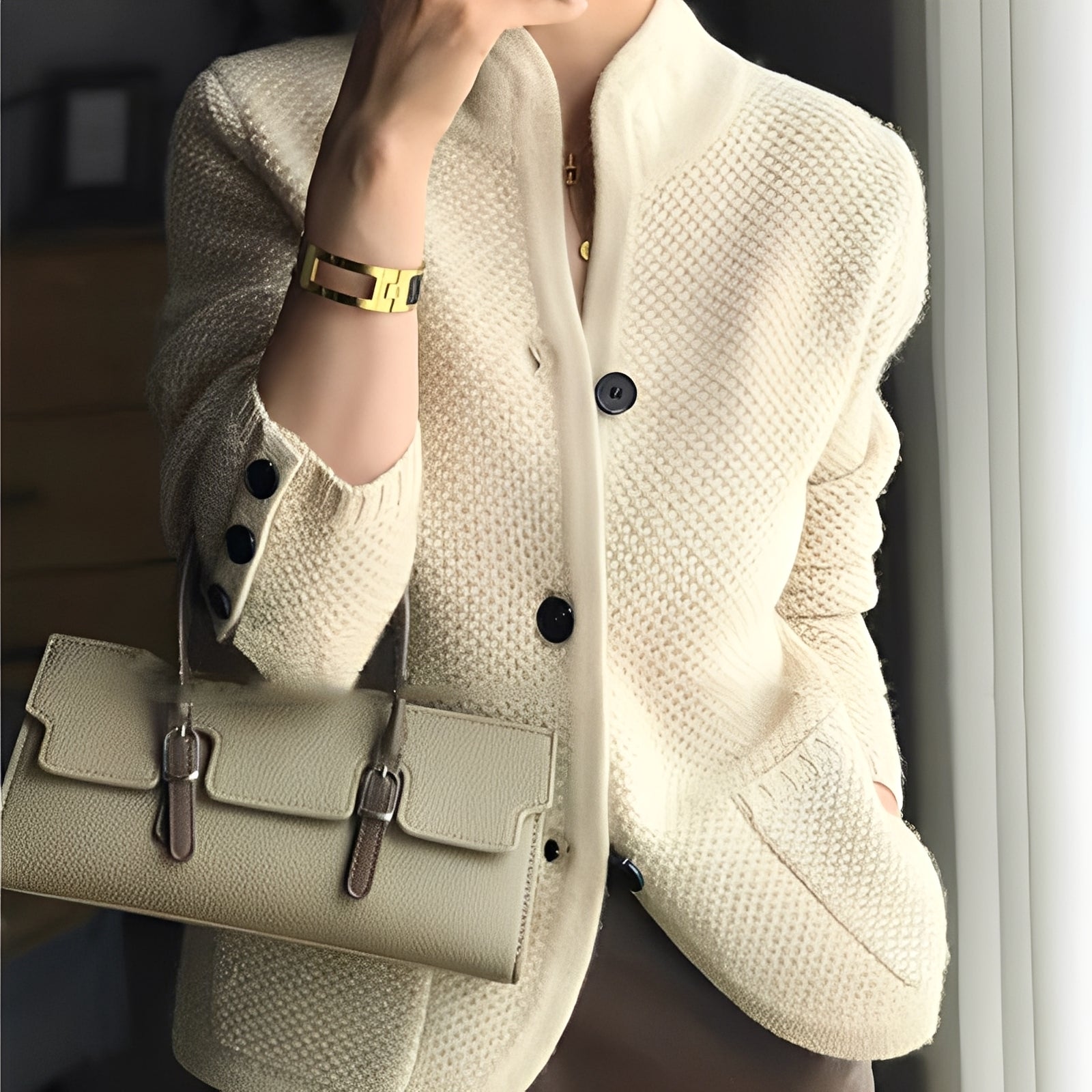 Arlette - Kardigan z listwą guzikową dla kobiet