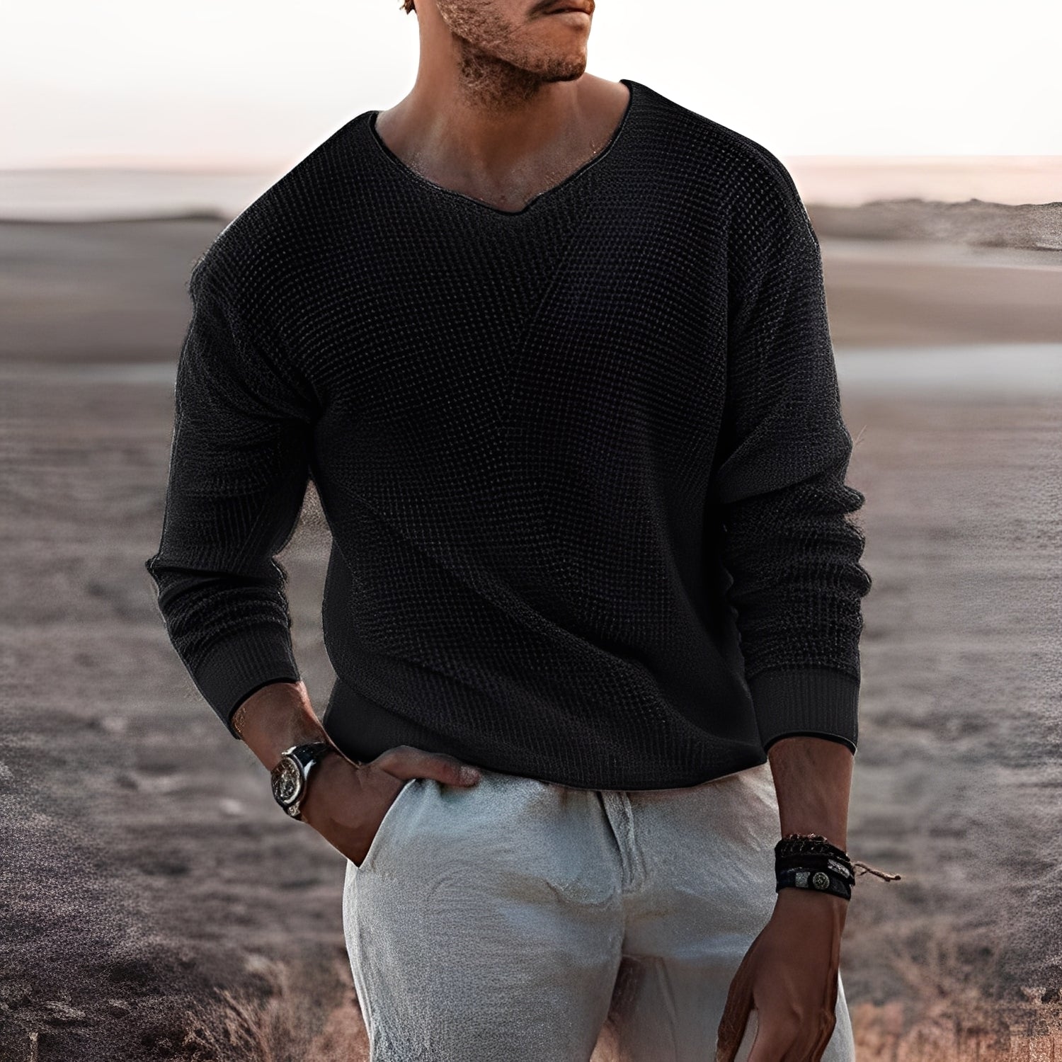 Dion - Sweter elegancki i ciepły dla mężczyzn