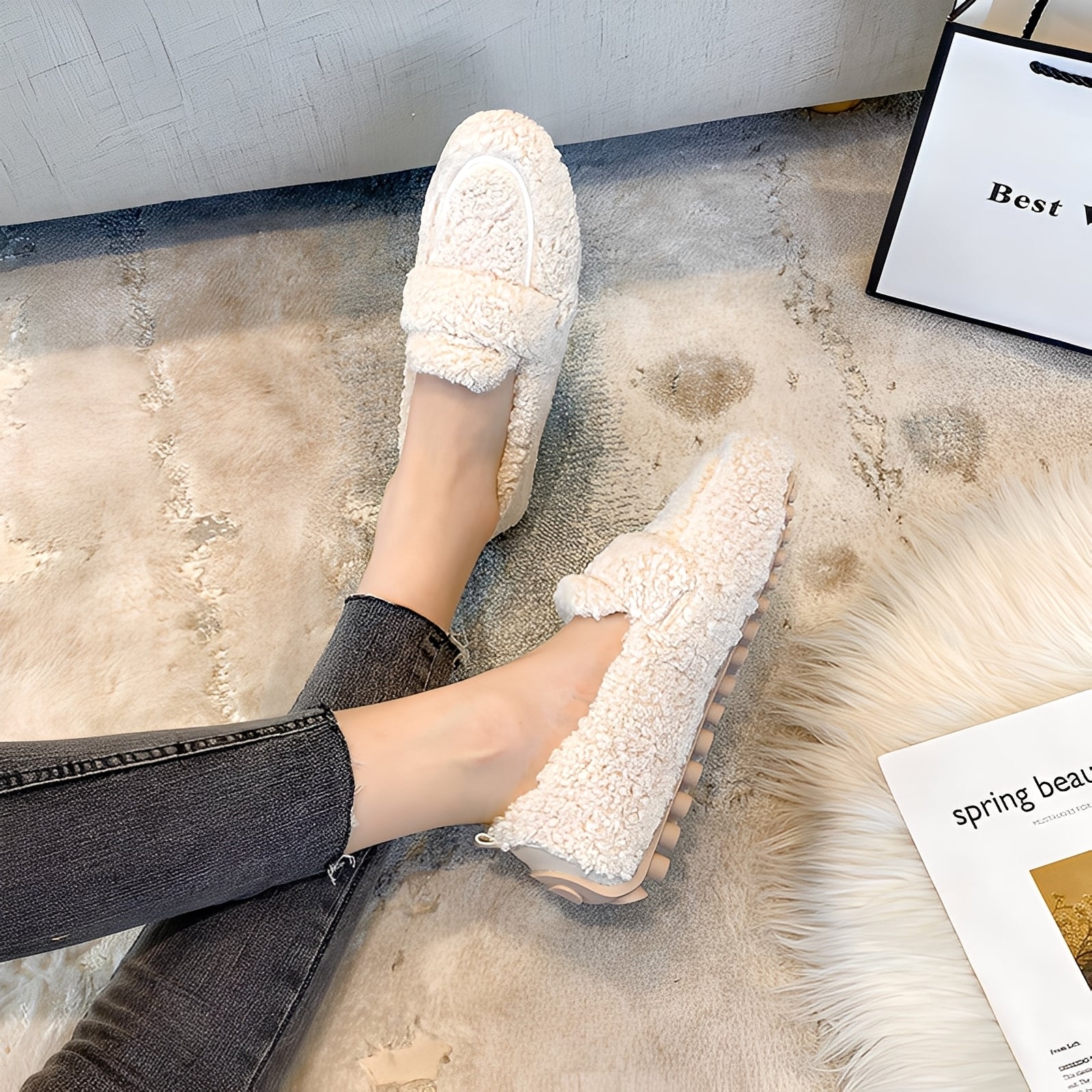 Mara - Ciepłe mokasyny zimowe dla kobiet