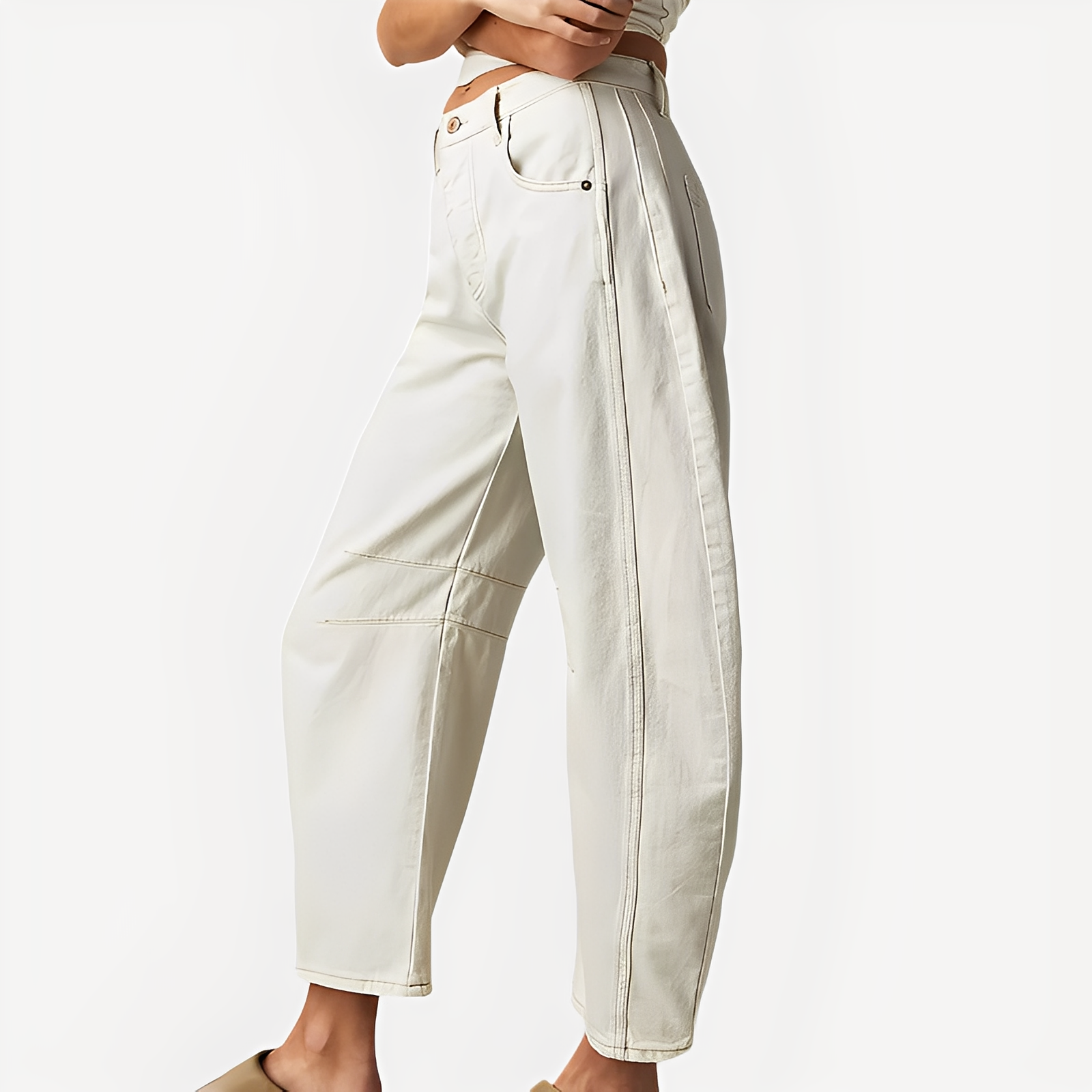 Celestine - Damskie jeansy o szerokim kroju w klasycznym stylu