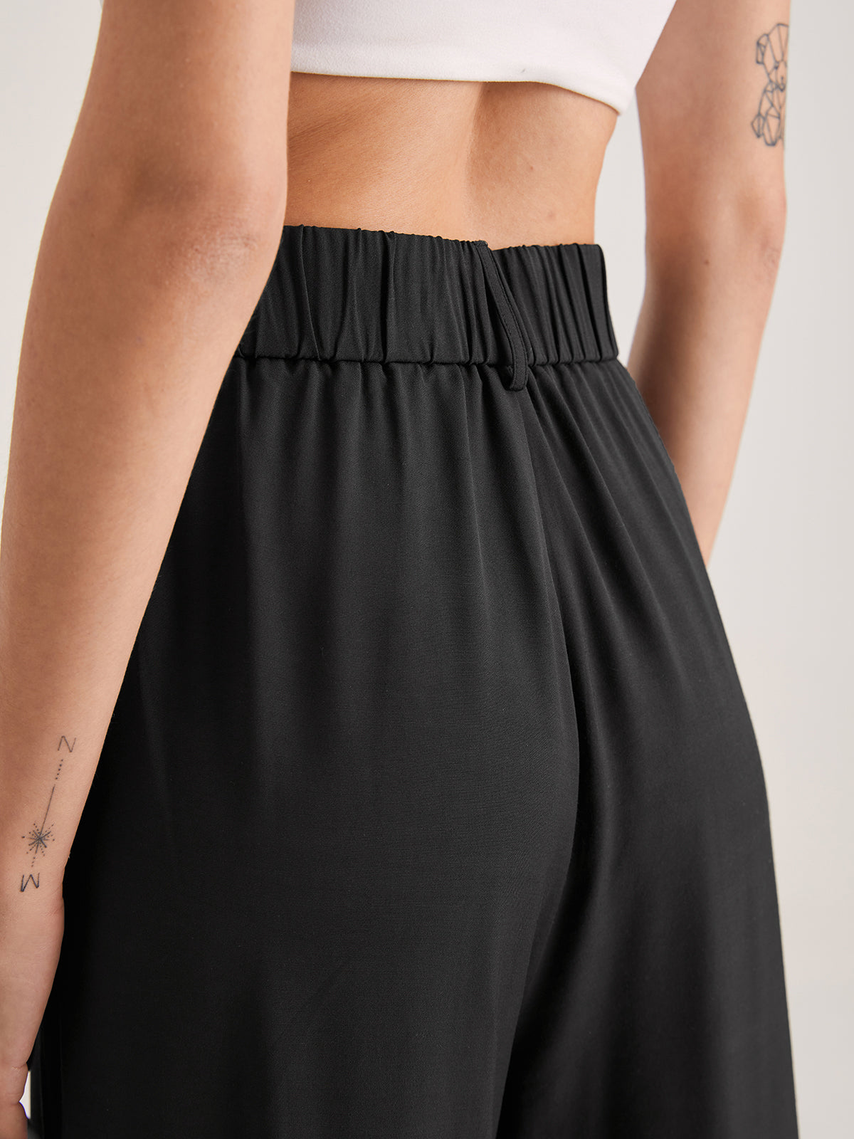 Nadia – Faltvorderhose z Wysokim Stanem