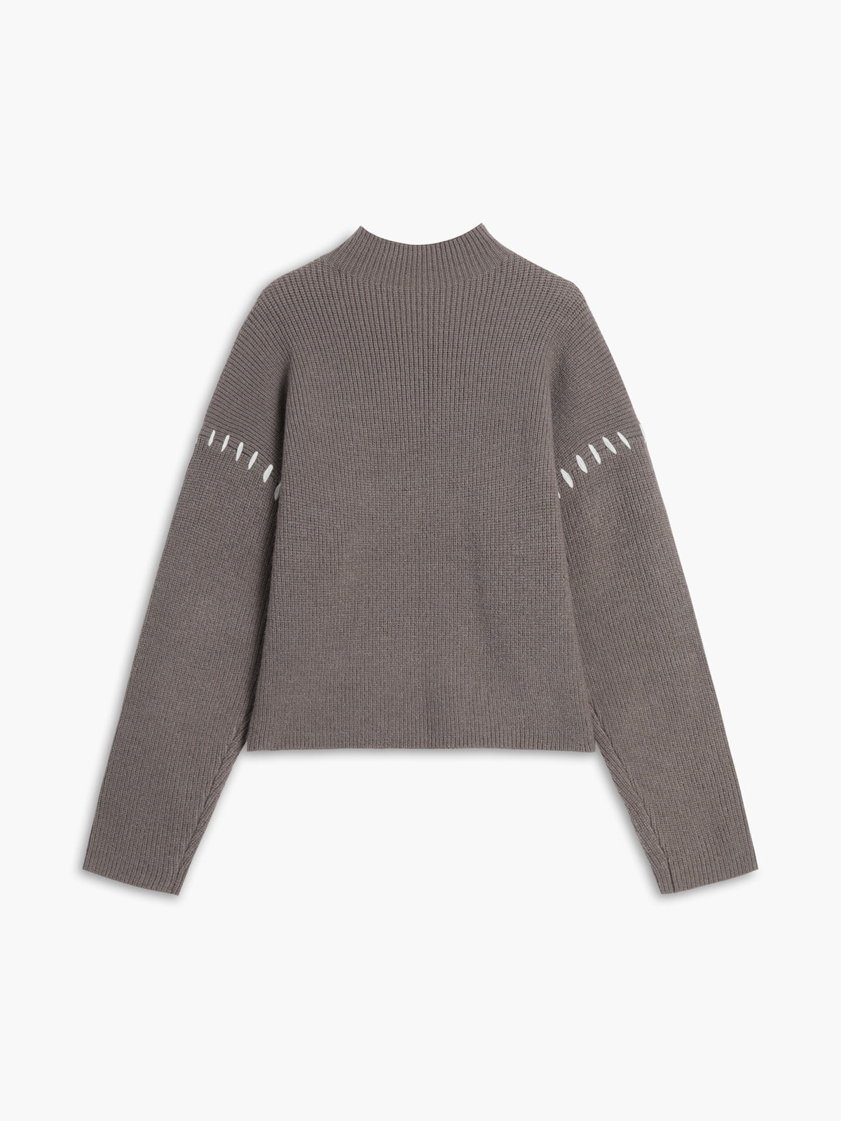 Theresa – Oversized Pullover z Wysokim Kołnierzem