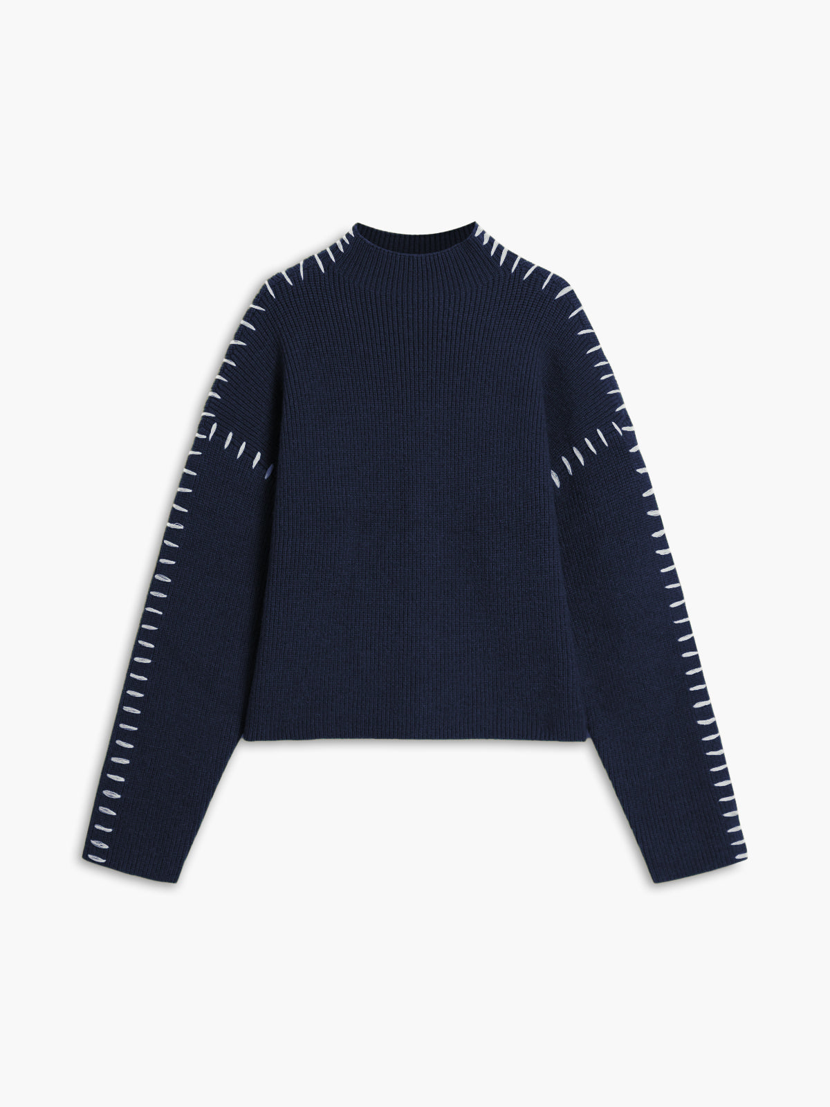 Theresa – Oversized Pullover z Wysokim Kołnierzem