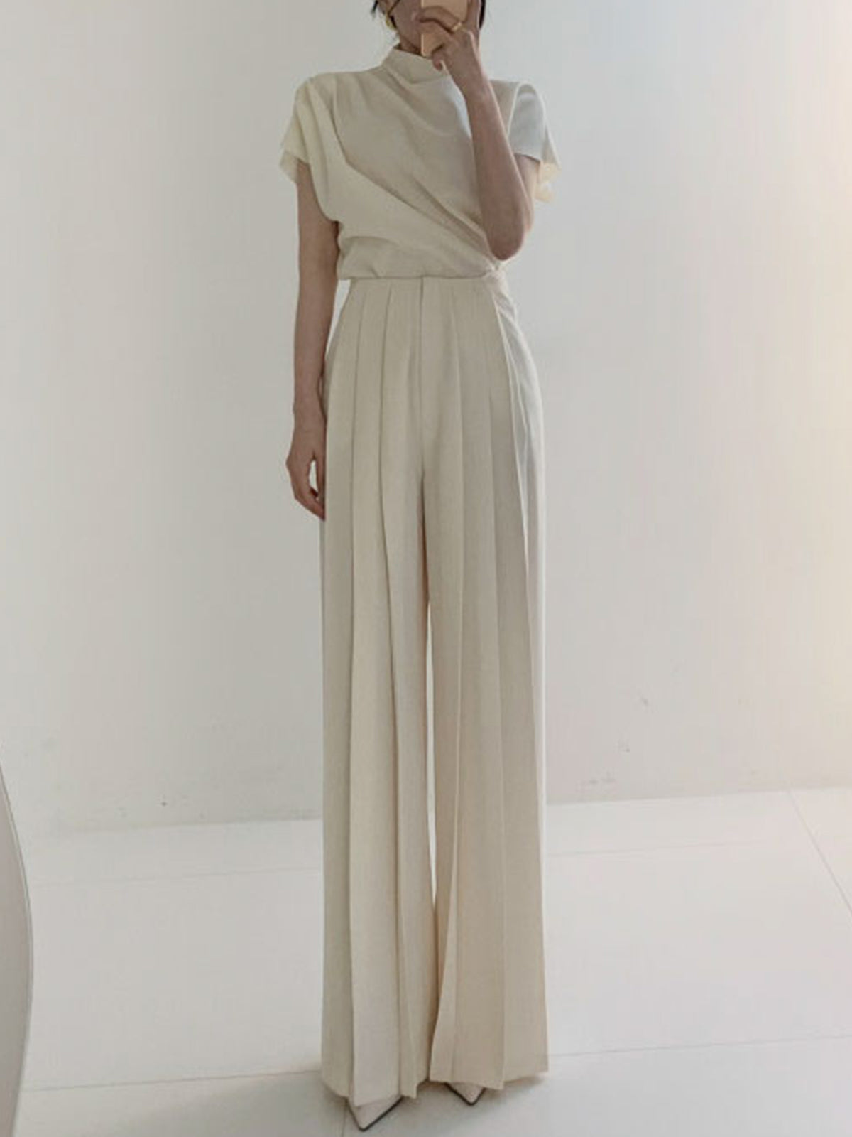 Marlene – Geplisste High-Waist Hose