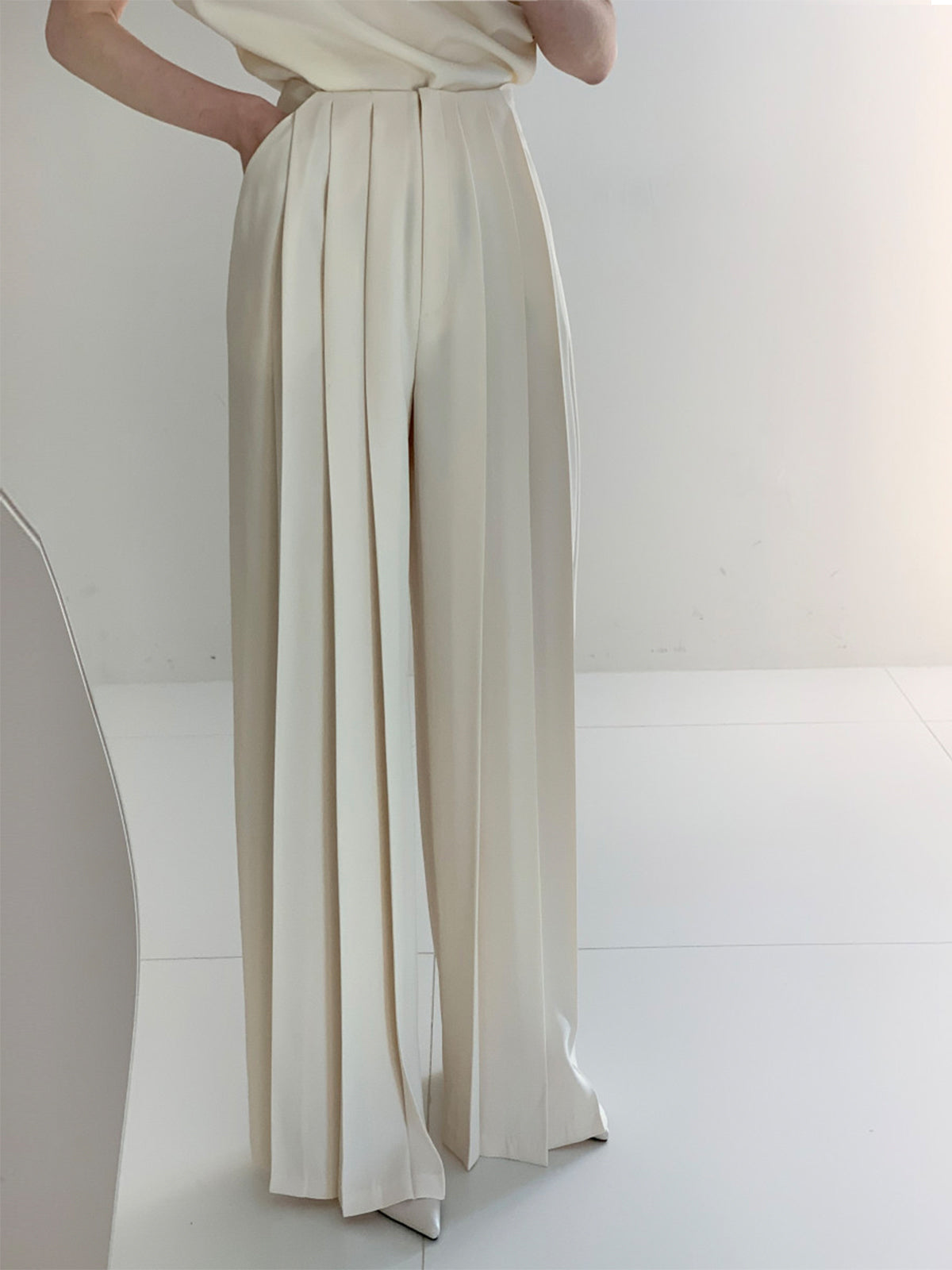 Marlene – Geplisste High-Waist Hose