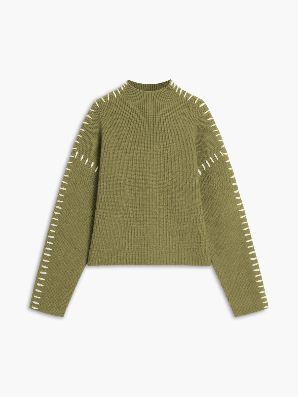 Theresa – Oversized Pullover z Wysokim Kołnierzem