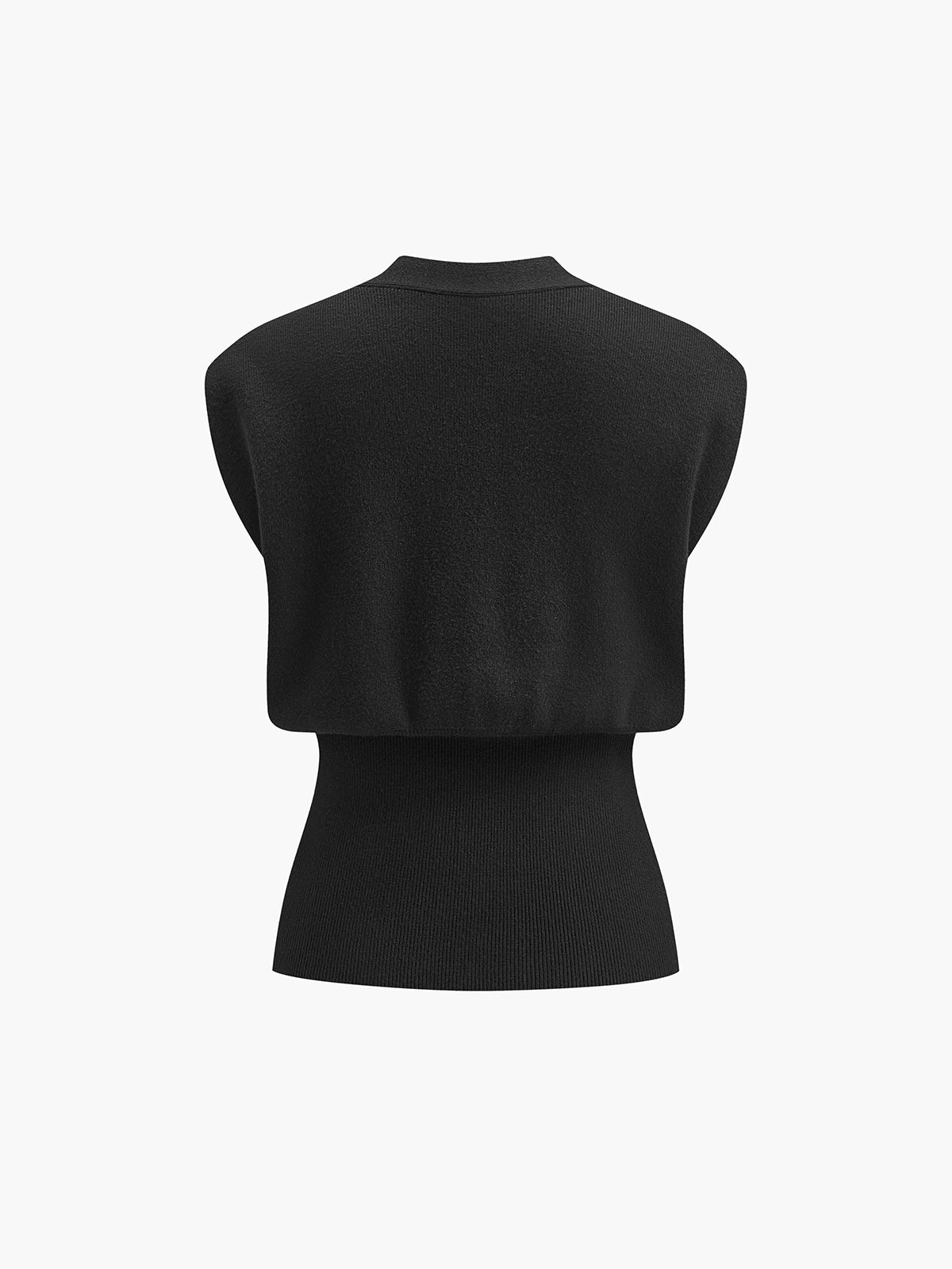 Annalena – V-Ausschnitt Knopfdetail Strickweste