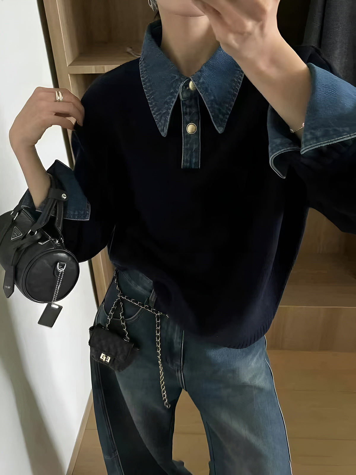 Nellie – 2-w-1 Sweter z Rewersowym Panelem
