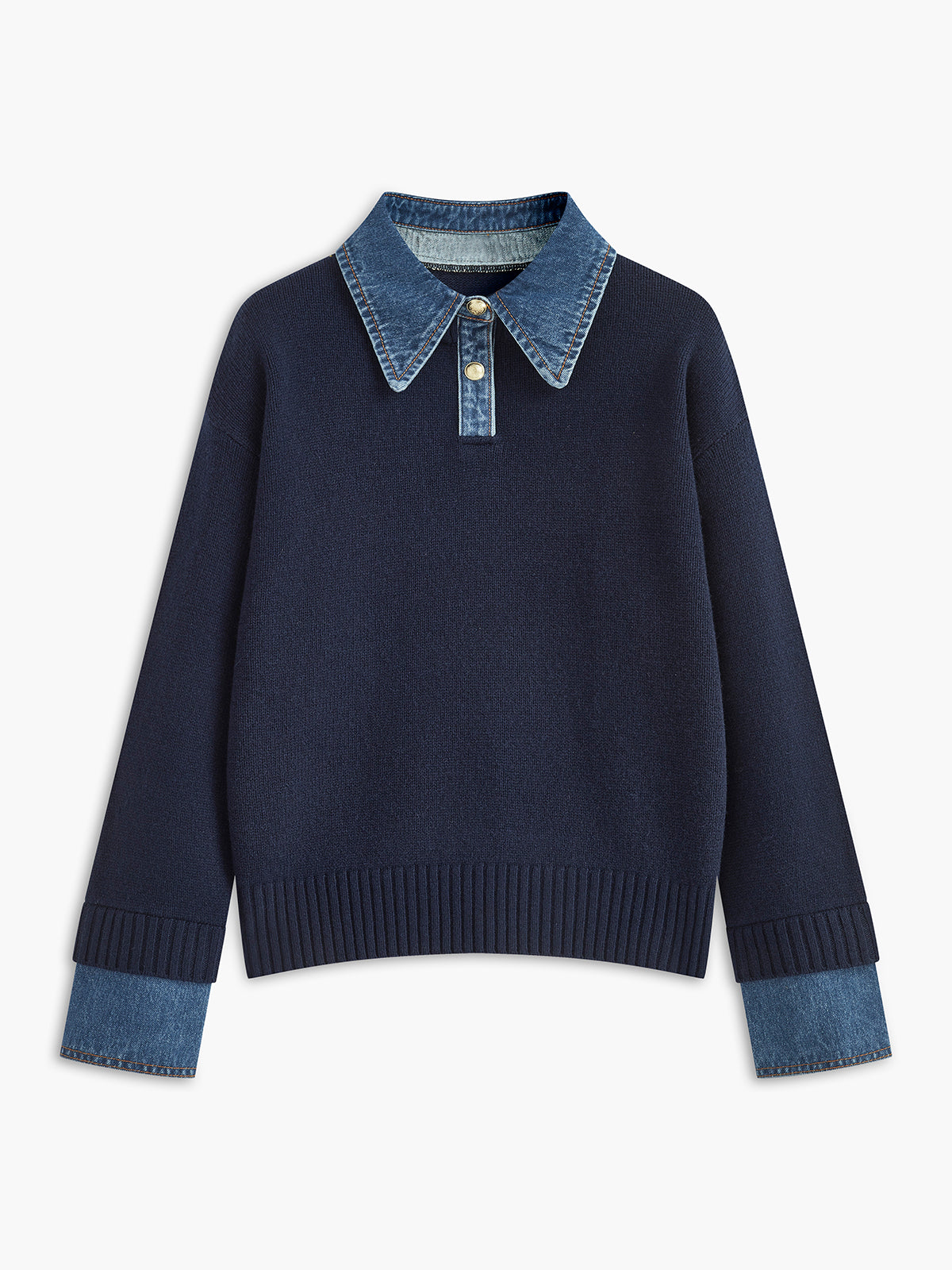 Nellie – 2-w-1 Sweter z Rewersowym Panelem