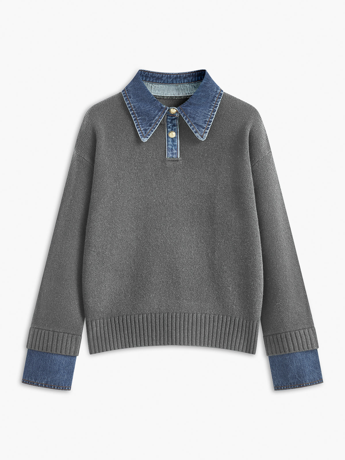Nellie – 2-w-1 Sweter z Rewersowym Panelem