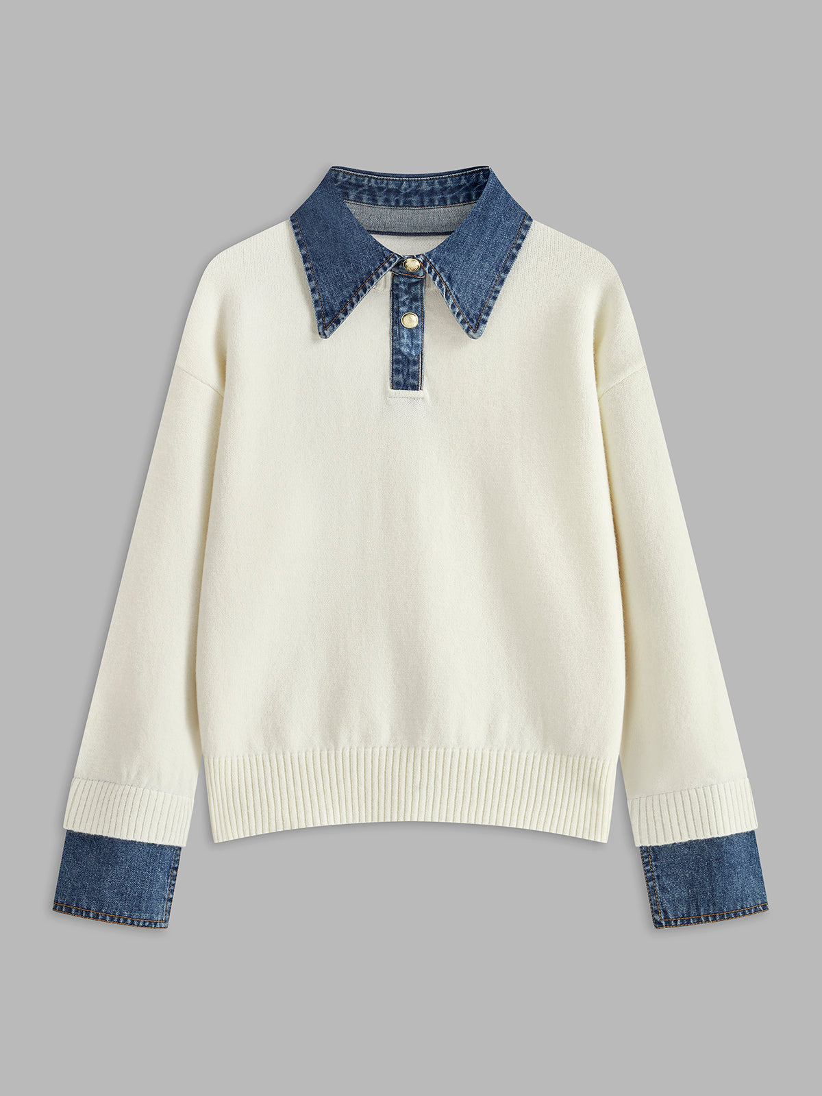 Nellie – 2-w-1 Sweter z Rewersowym Panelem