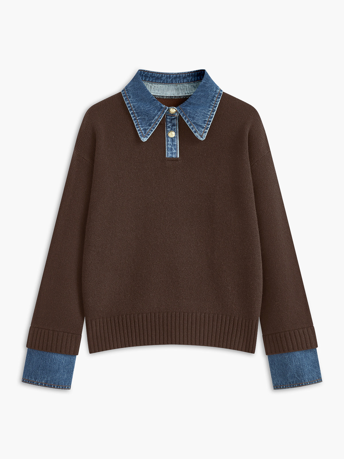 Nellie – 2-w-1 Sweter z Rewersowym Panelem